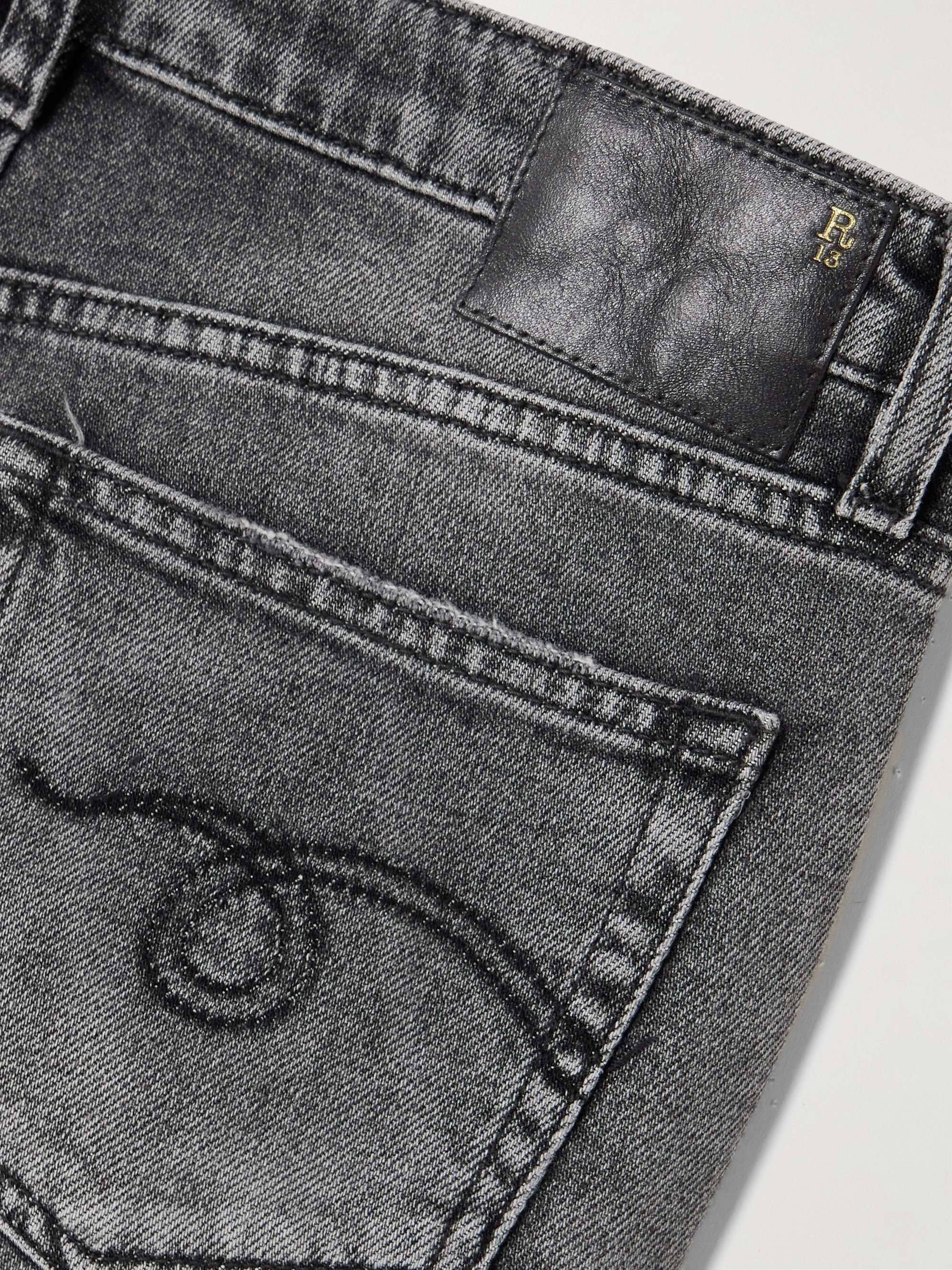 Boy cropped distressed low-rise slim-leg jeans view