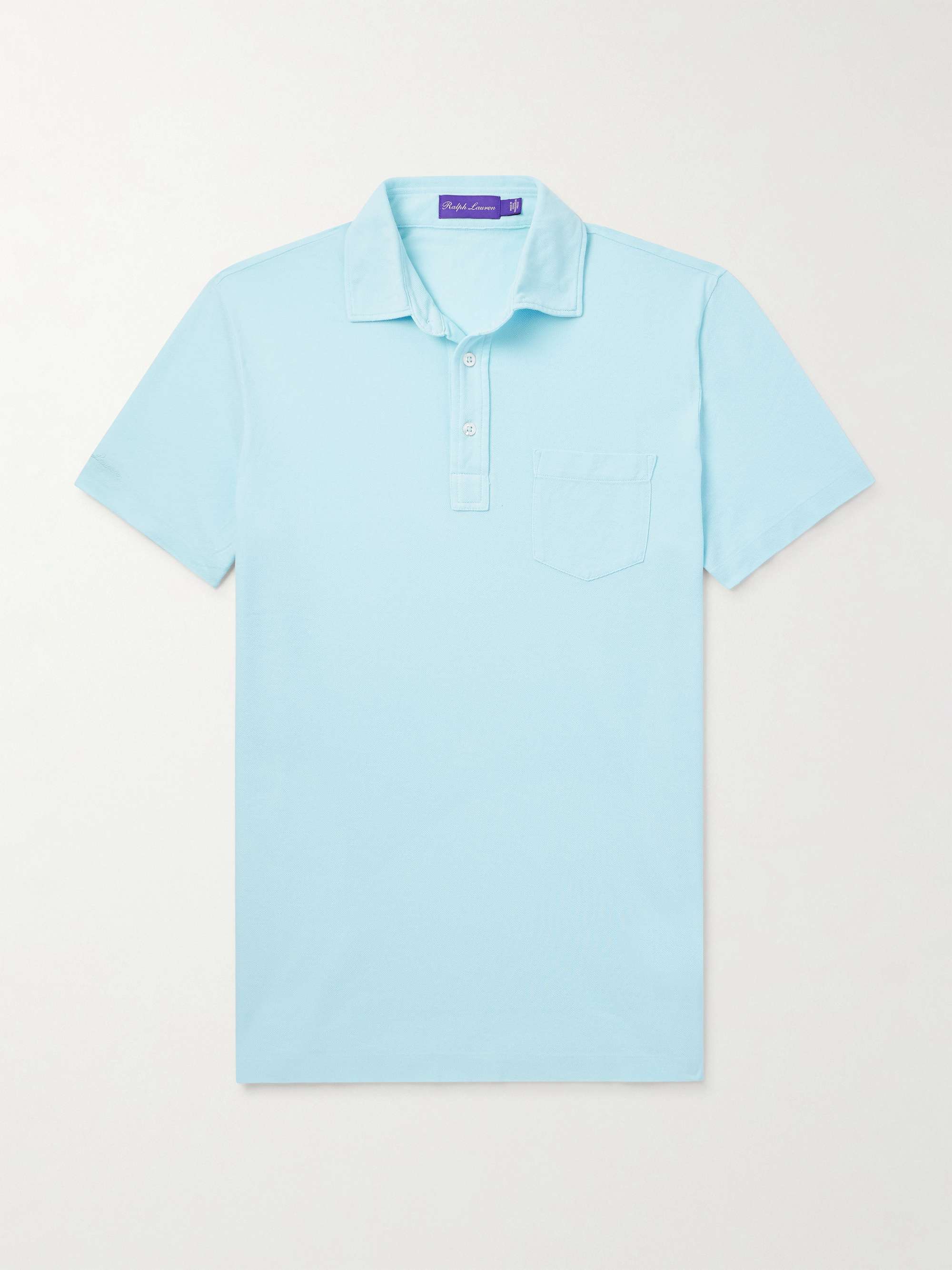 Slim-Fit Washed Cotton-Piqué Polo Shirt hero visual