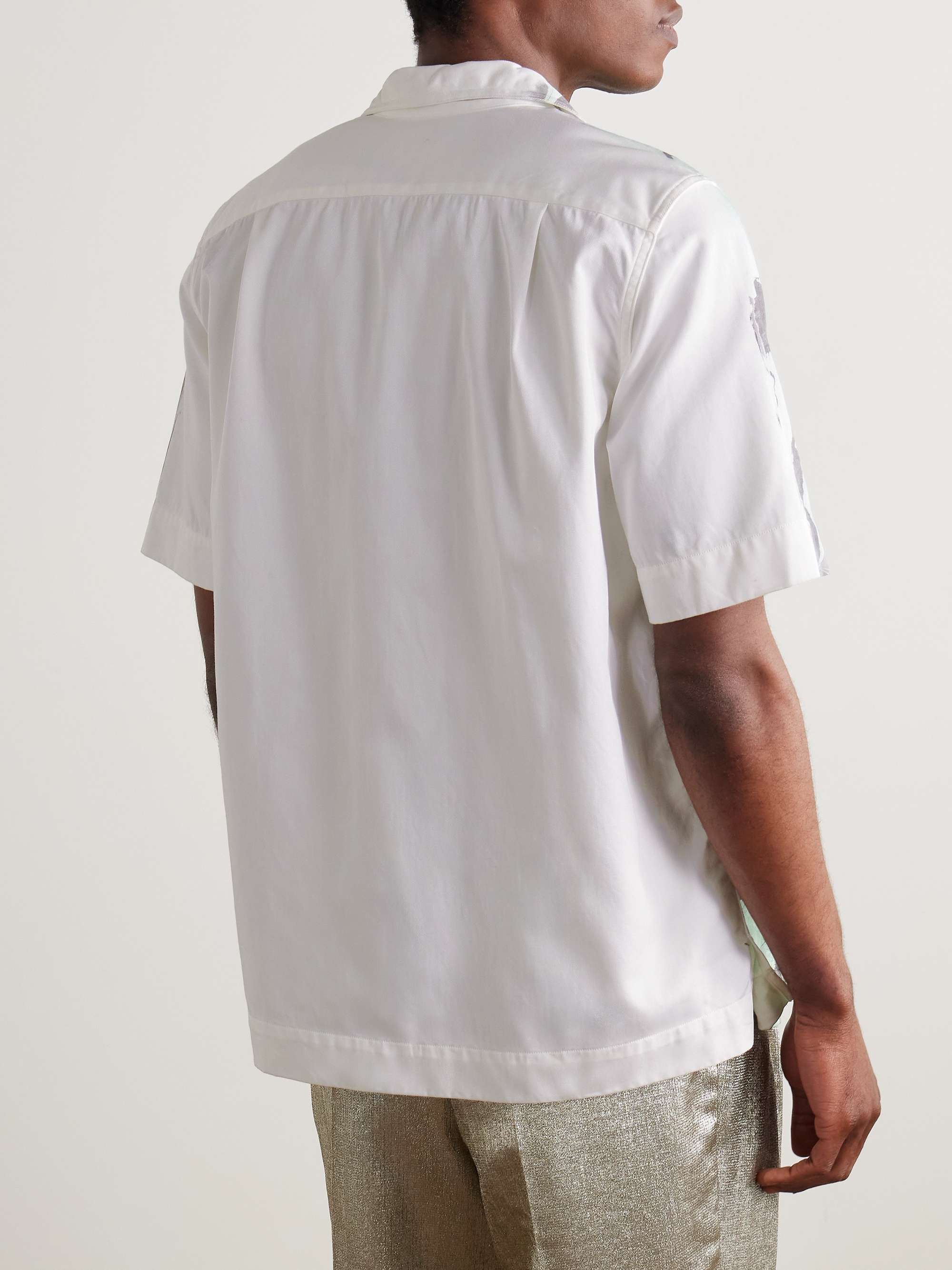 Camp-Collar Printed Cotton-Twill Shirt view