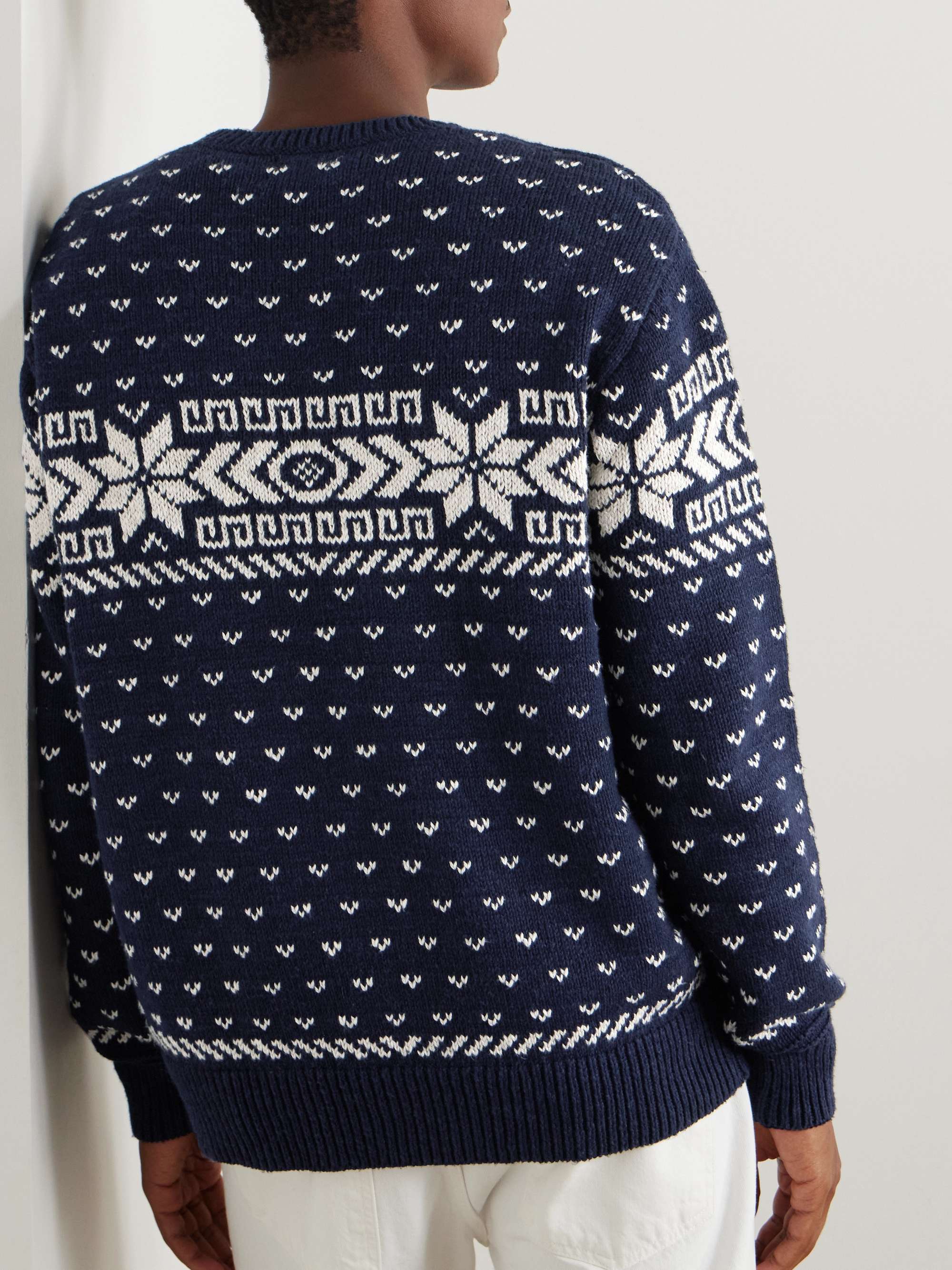 Fair Isle Cotton and Cashmere-Blend Sweater view