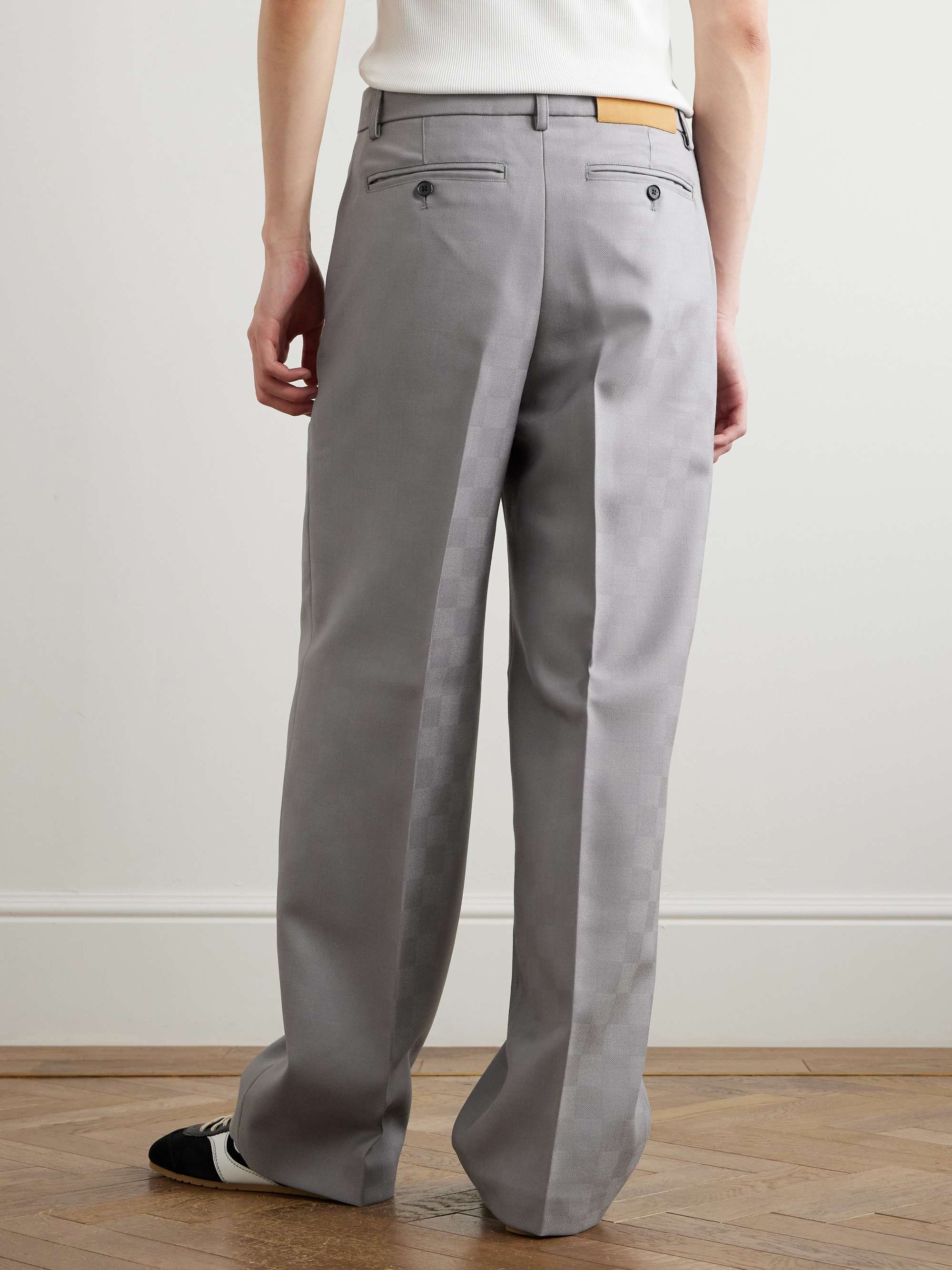 Primo Straight-Leg Checked Wool Trousers view