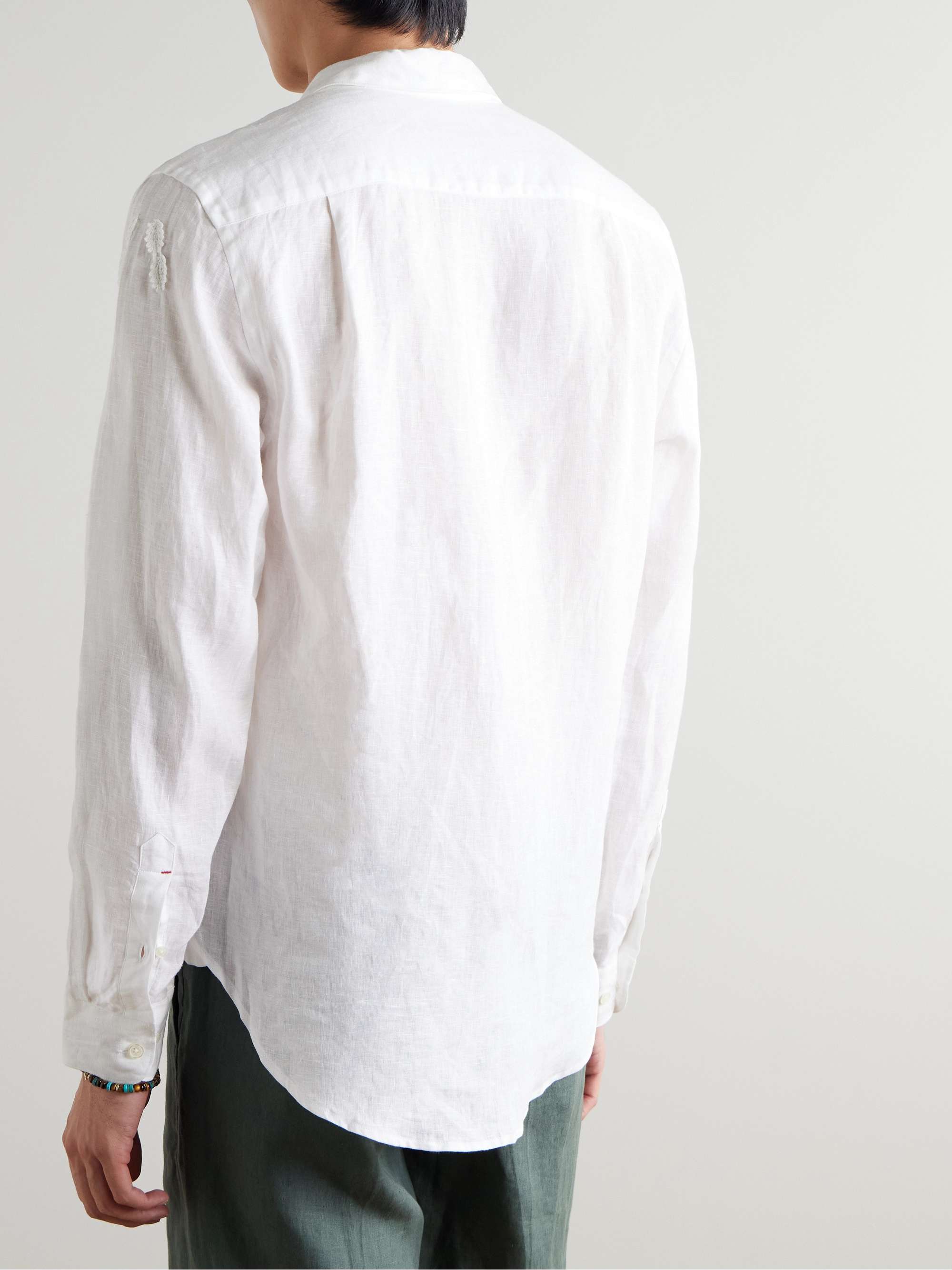 Giles Appliquéd Linen Shirt view