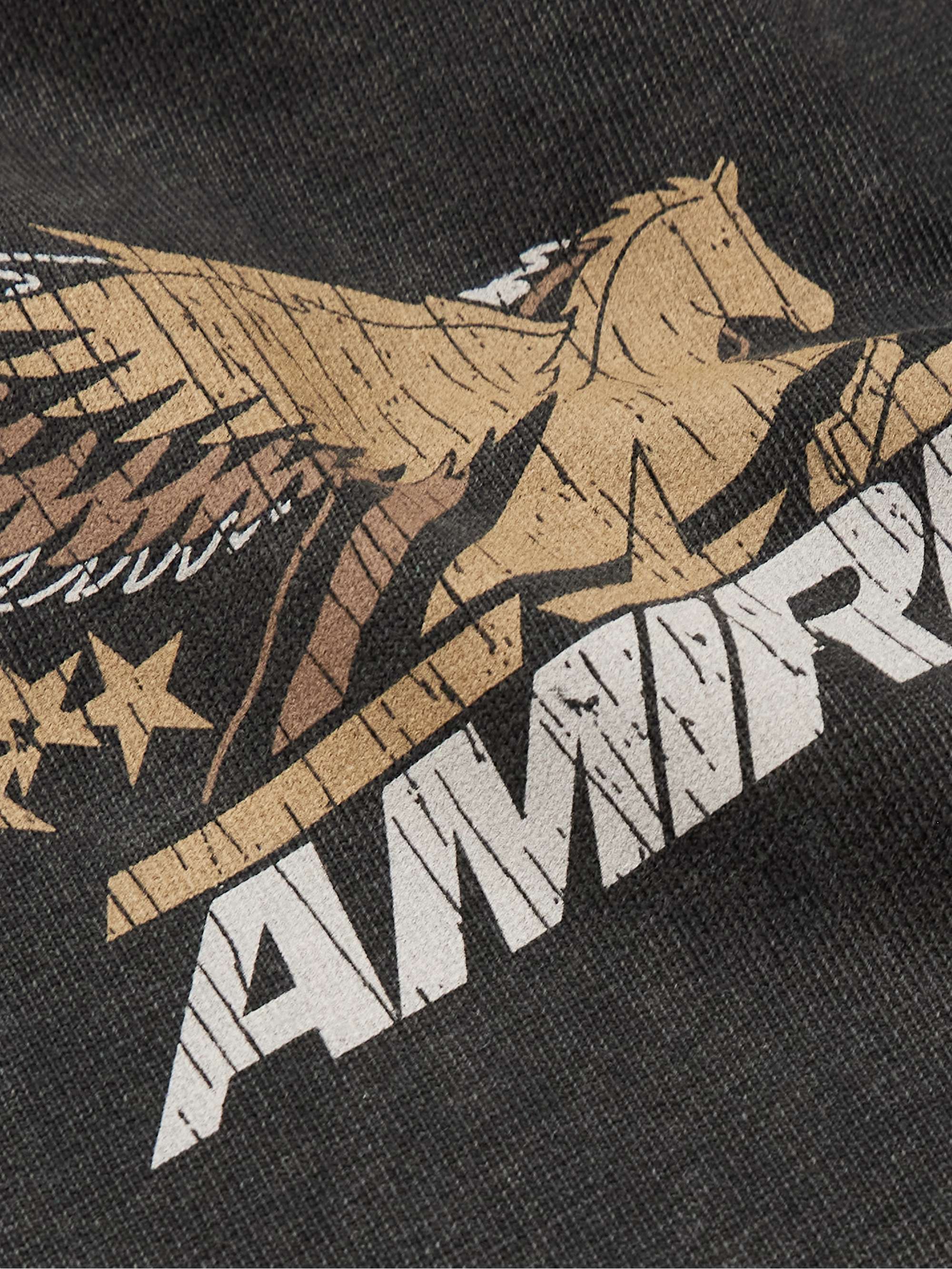 Vintage Pegasus Oversized Distressed Logo-Print Cotton-Jersey T-Shirt view