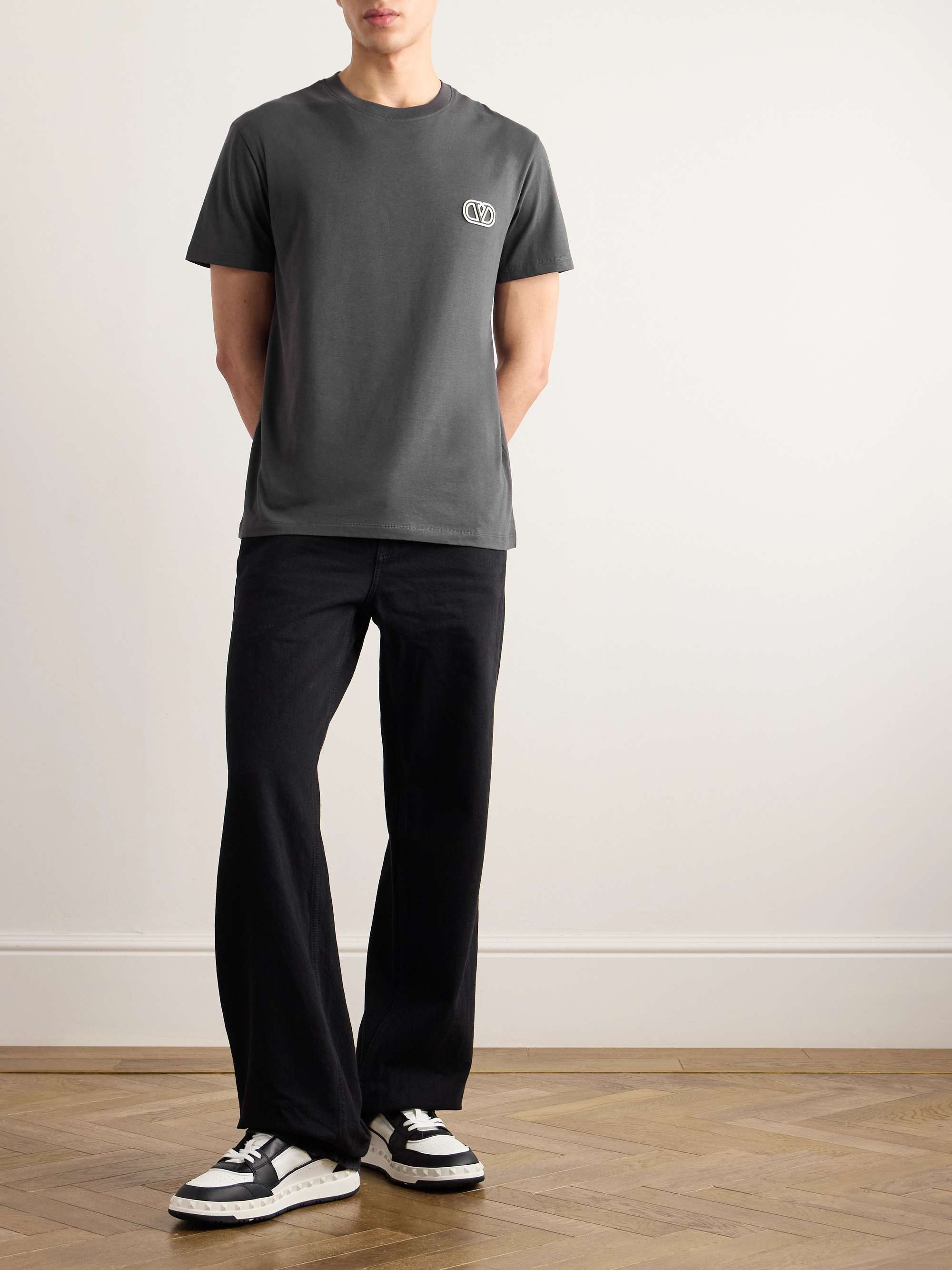 Logo-Appliquéd Cotton-Jersey T-Shirt view
