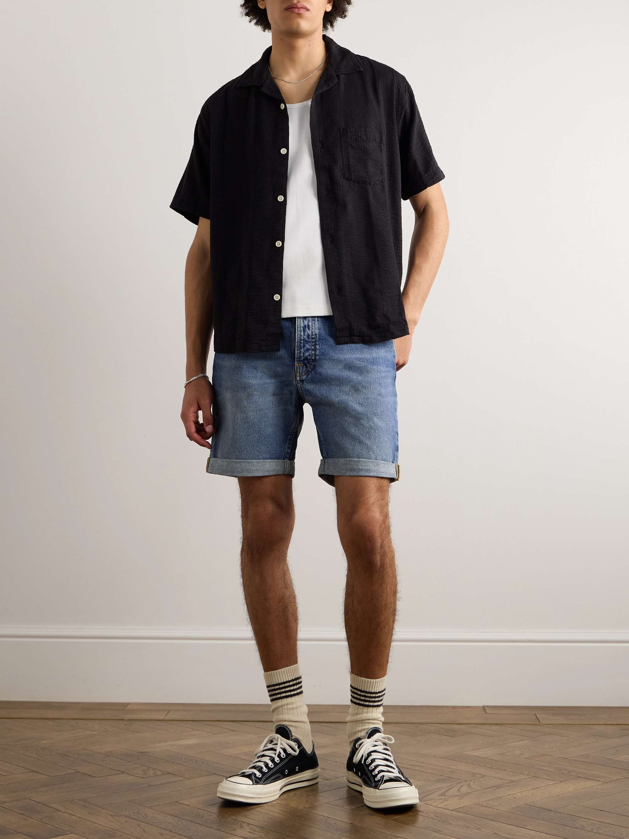 Josh Straight-Leg Denim Shorts view