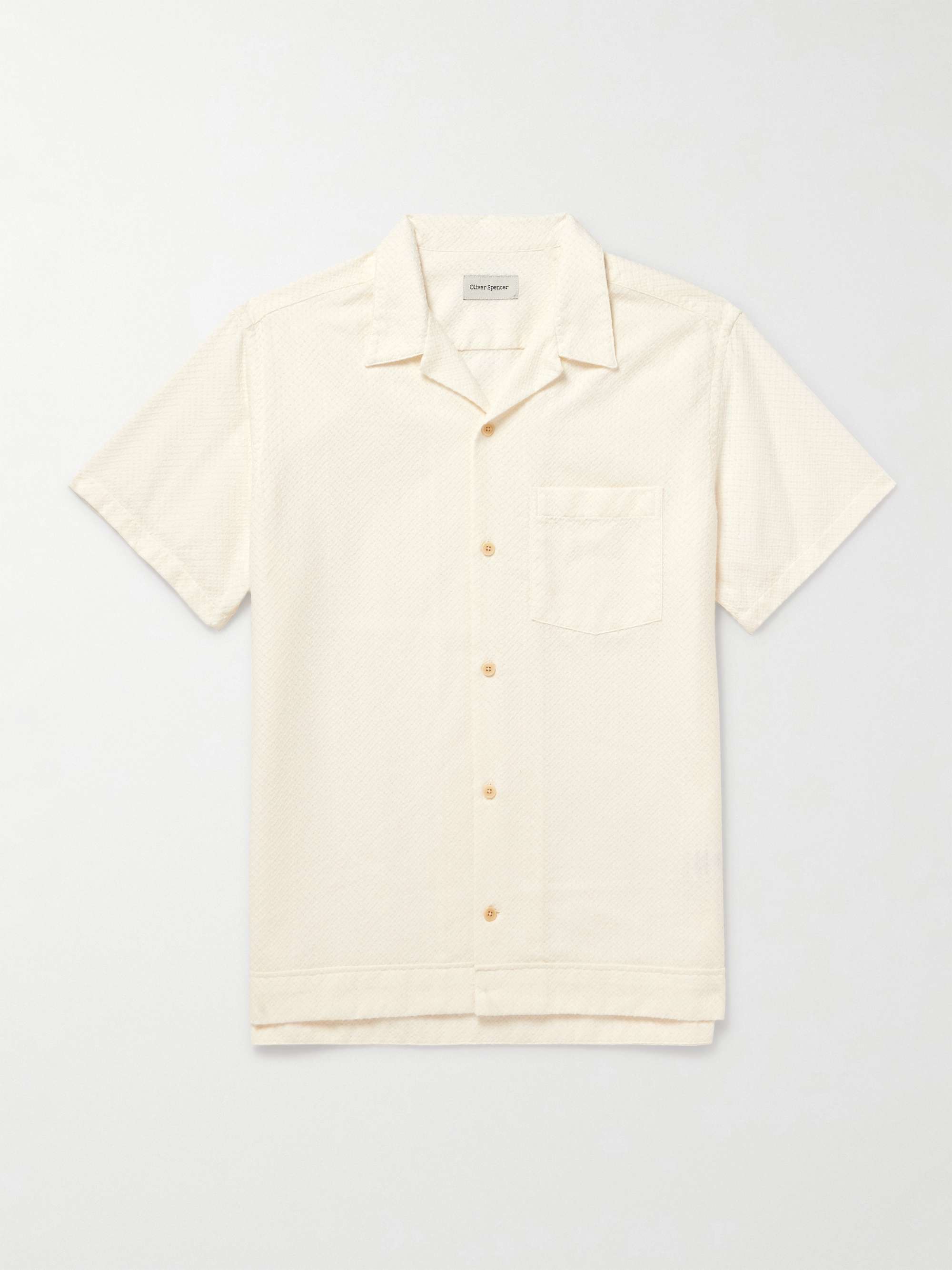 Havana Camp-Collar Embroidered Organic Cotton Shirt hero visual