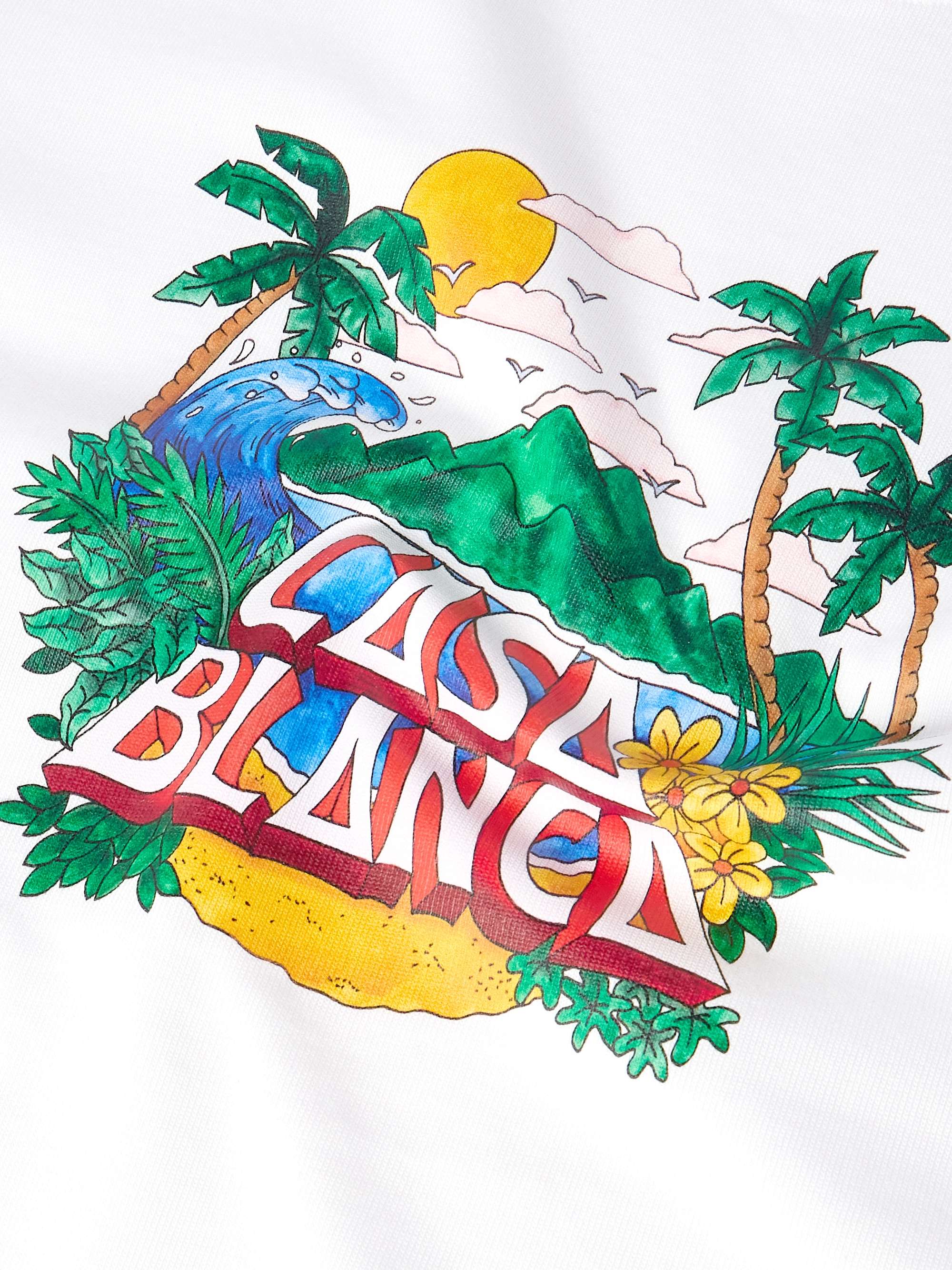 Casa Beach Wave Oversized Logo-Print Organic Cotton-Jersey T-Shirt view