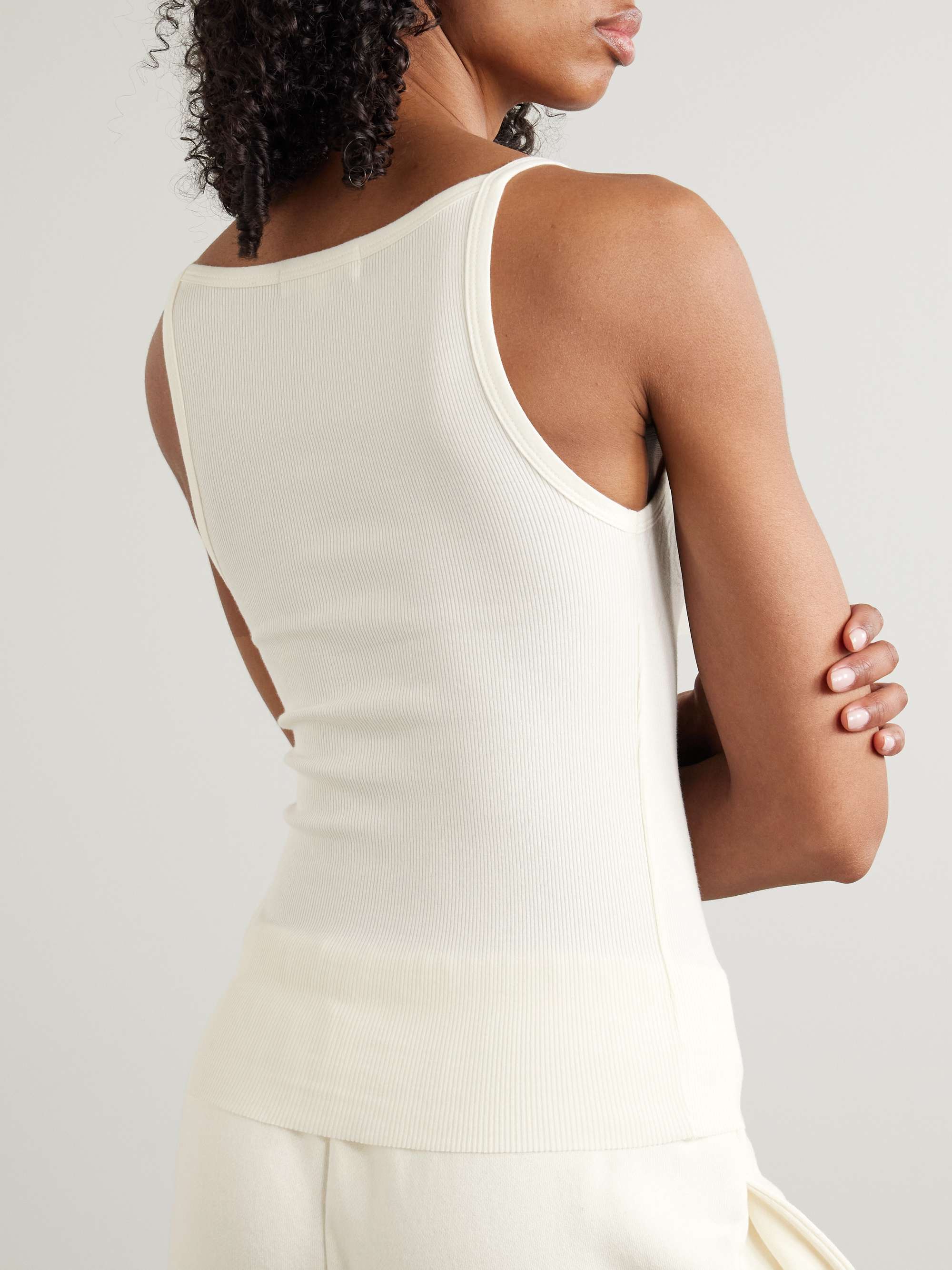 Iris ribbed stretch-cotton and modal-blend jersey tank view
