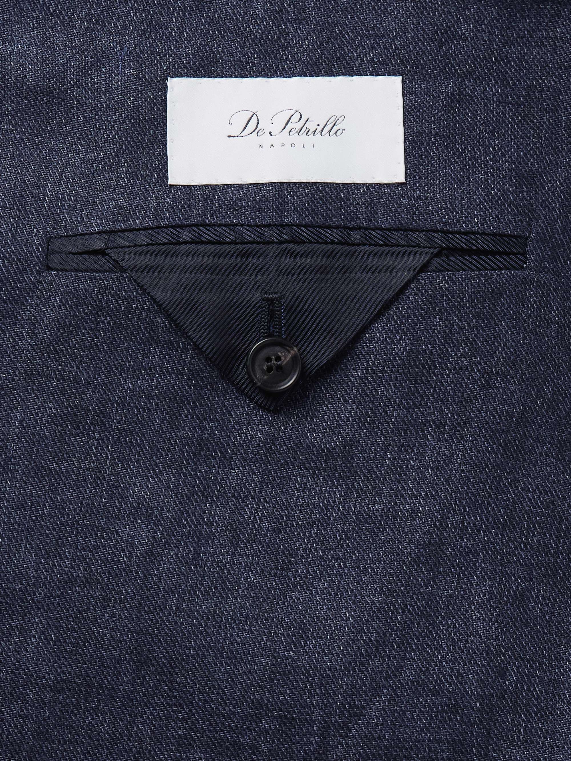 Vesuvio Double-Breasted Linen Suit Jacket view