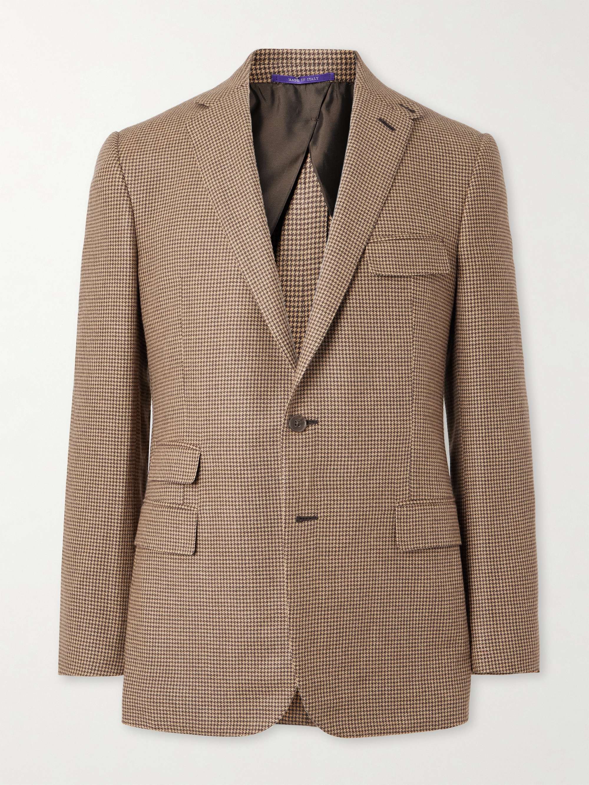Slim-Fit Puppytooth Wool, Silk and Cashmere-Blend Blazer hero visual