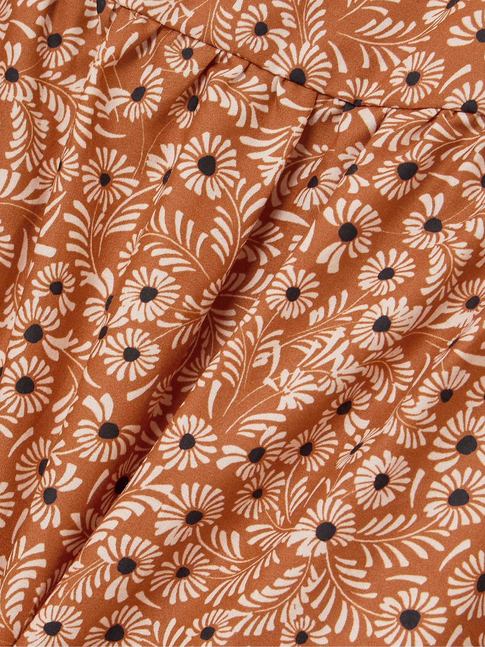 Tiered floral-print organic cotton maxi dress view