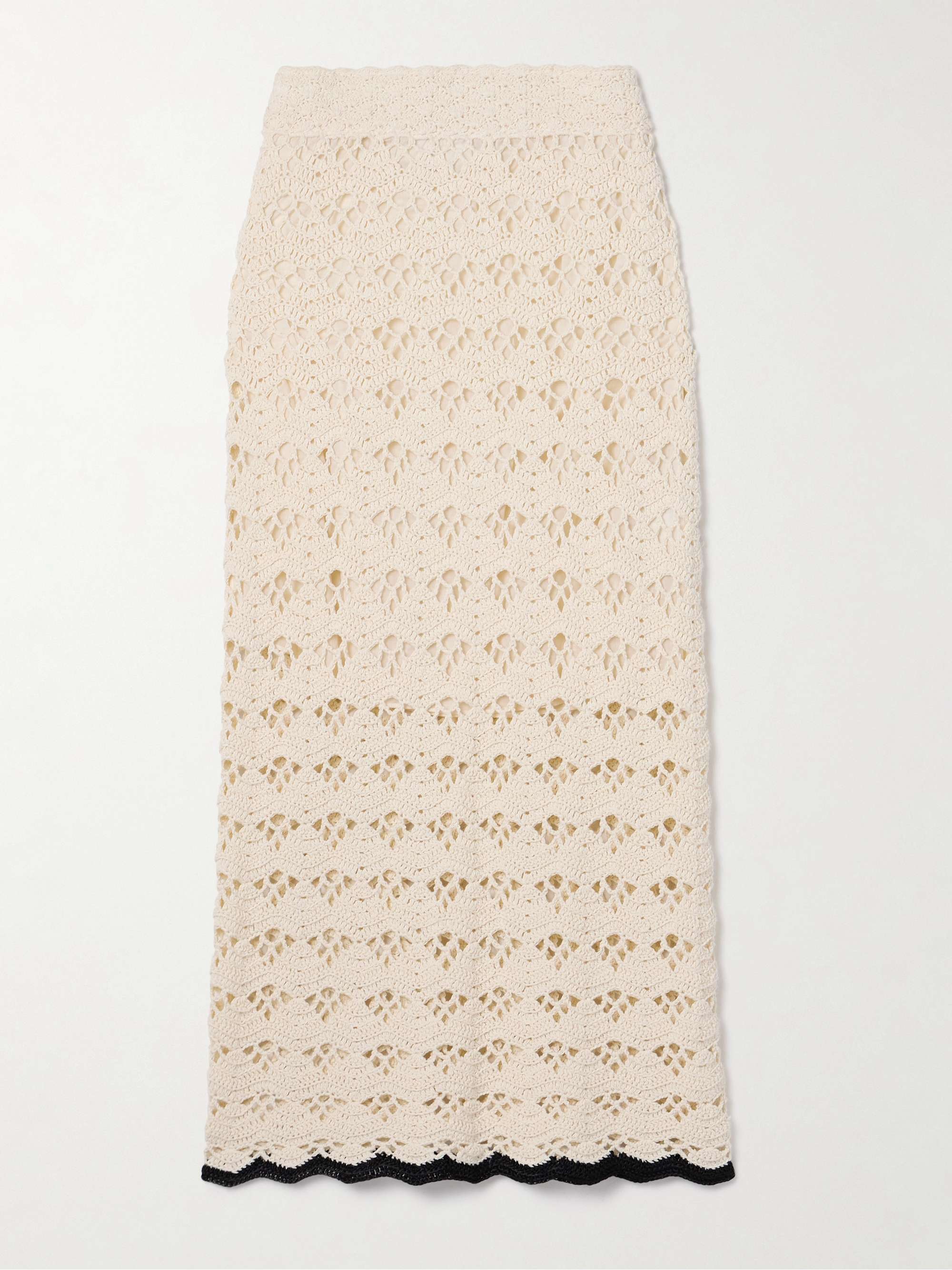 Rhiannon crocheted cotton midi skirt hero visual