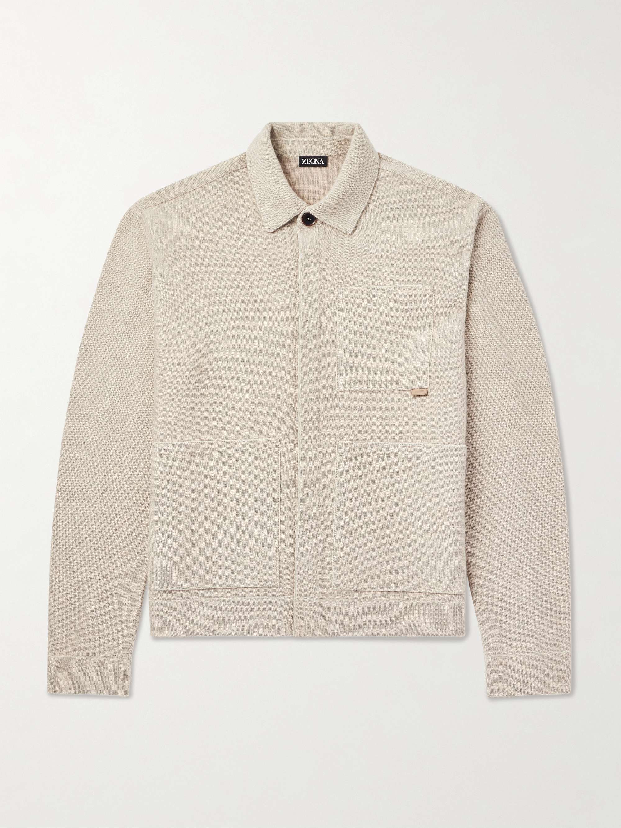 Wool, Cashmere, Linen and Silk-Blend Chore Jacket hero visual