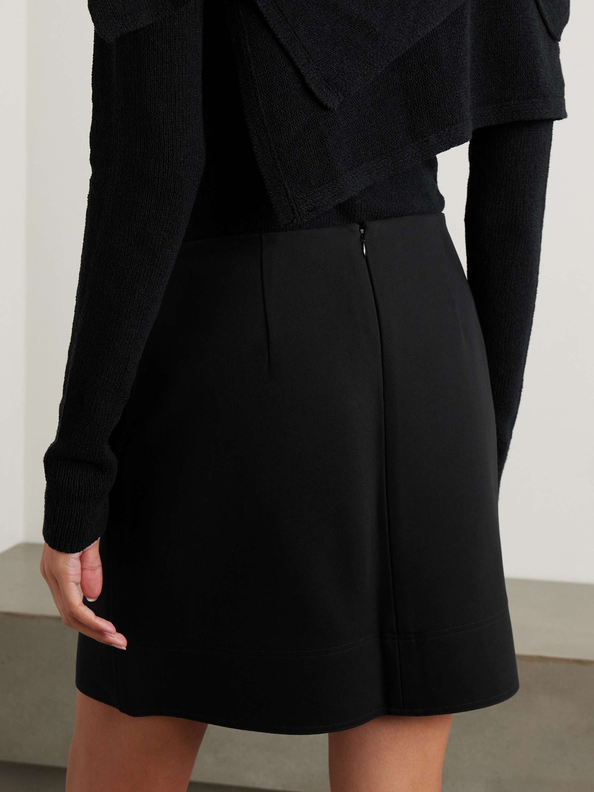Crepe mini skirt view
