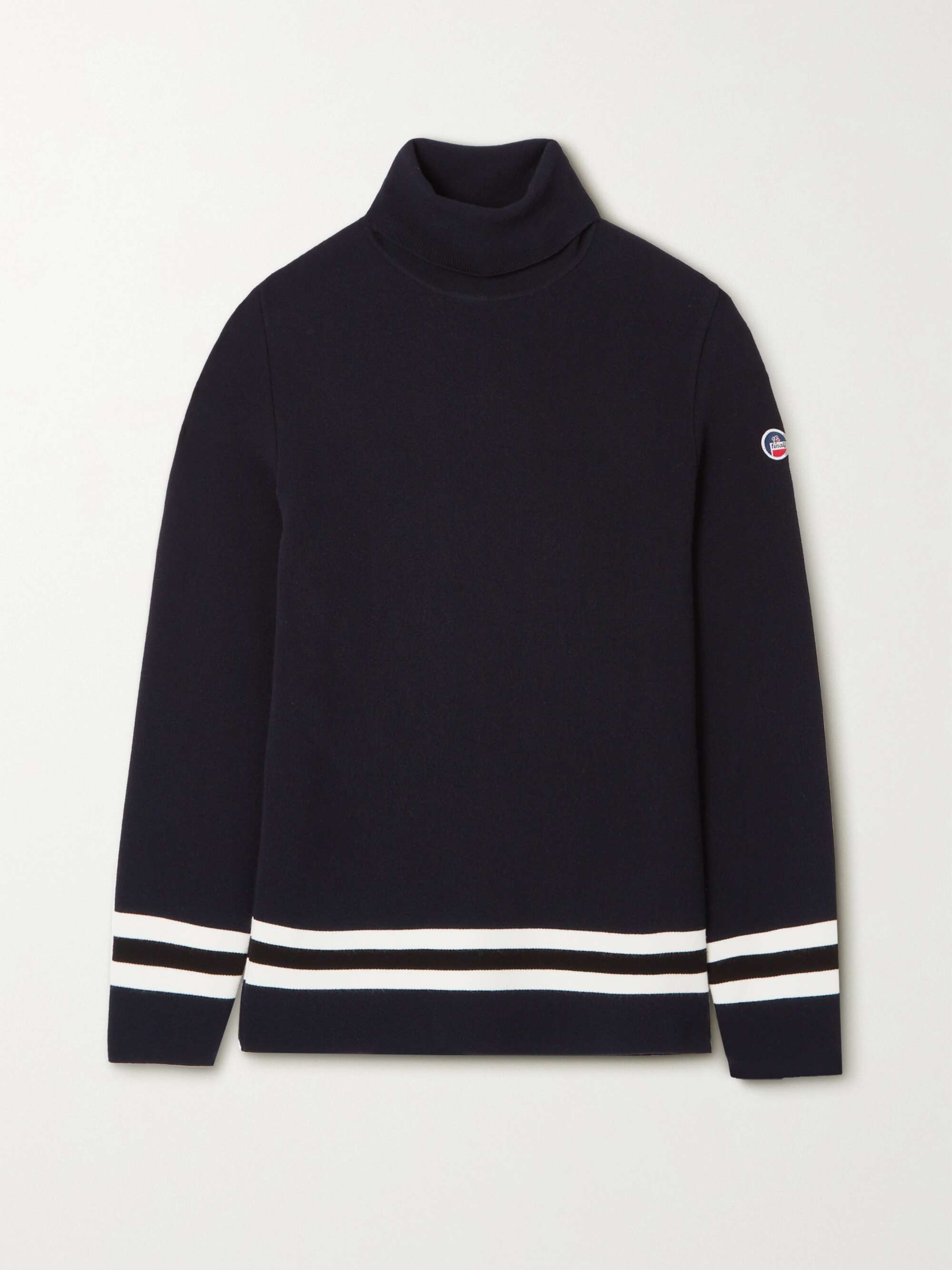 Judith striped knitted turtleneck sweater hero visual