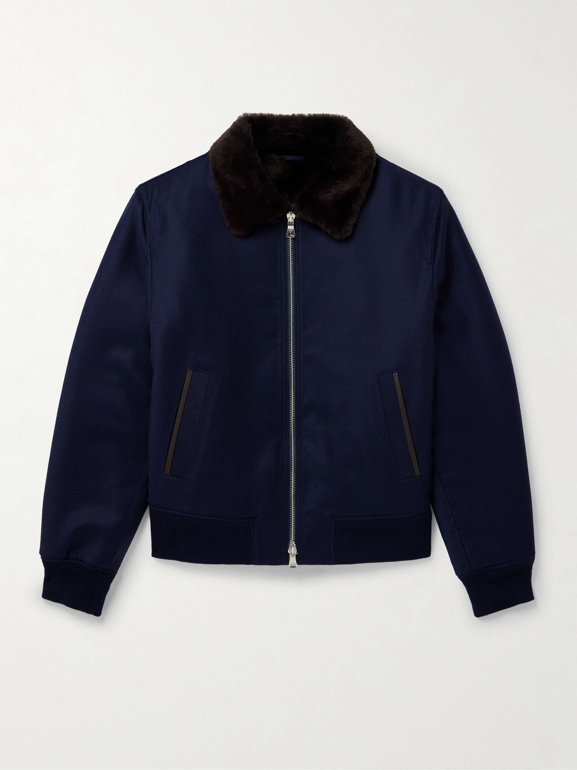 Shearling-Lined Brushed-Wool Jacket hero visual