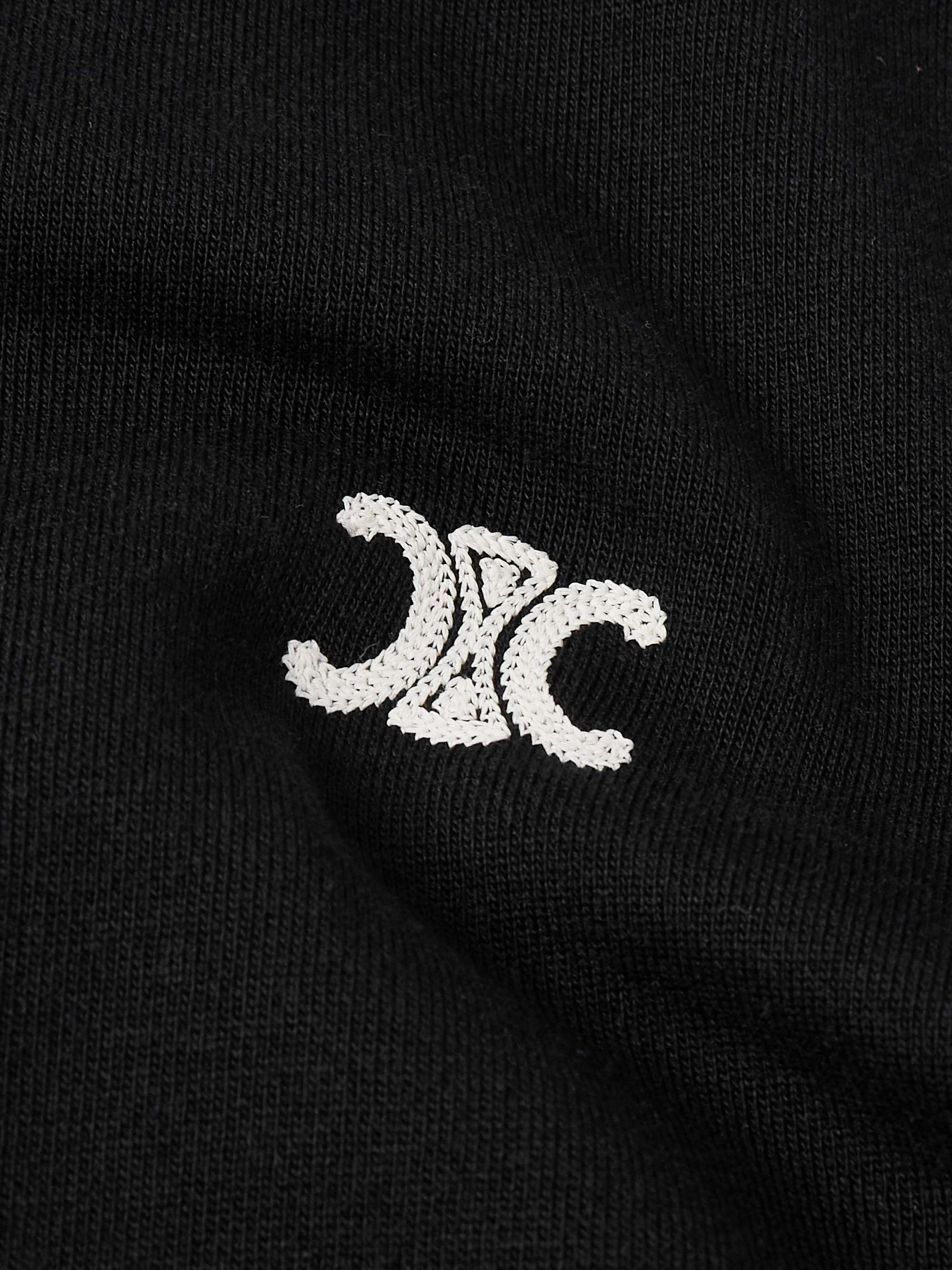 Logo-Embroidered Cotton and Cashmere-Blend Zip-Up Hoodie view