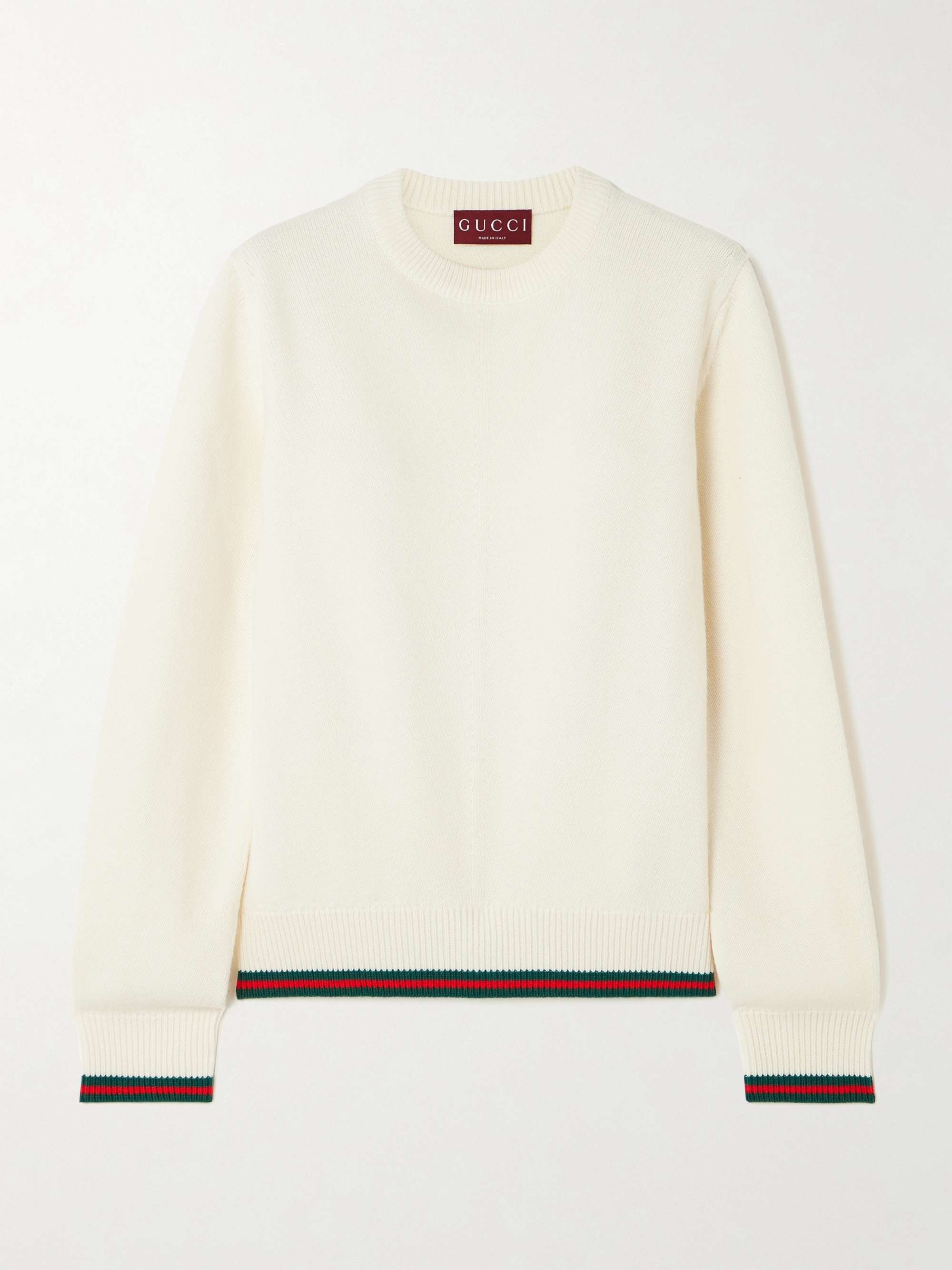 Striped wool and cashmere-blend sweater hero visual