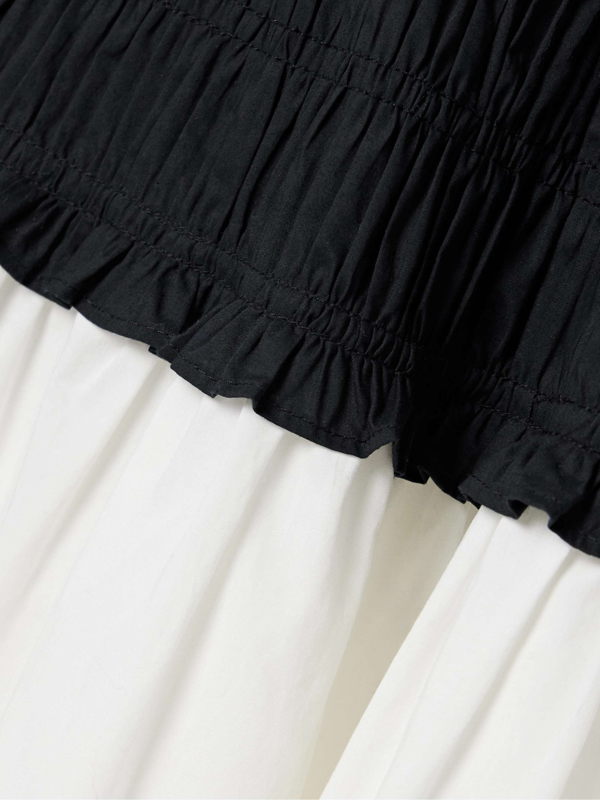 Enya two-tone ruched organic cotton-poplin midi dress view