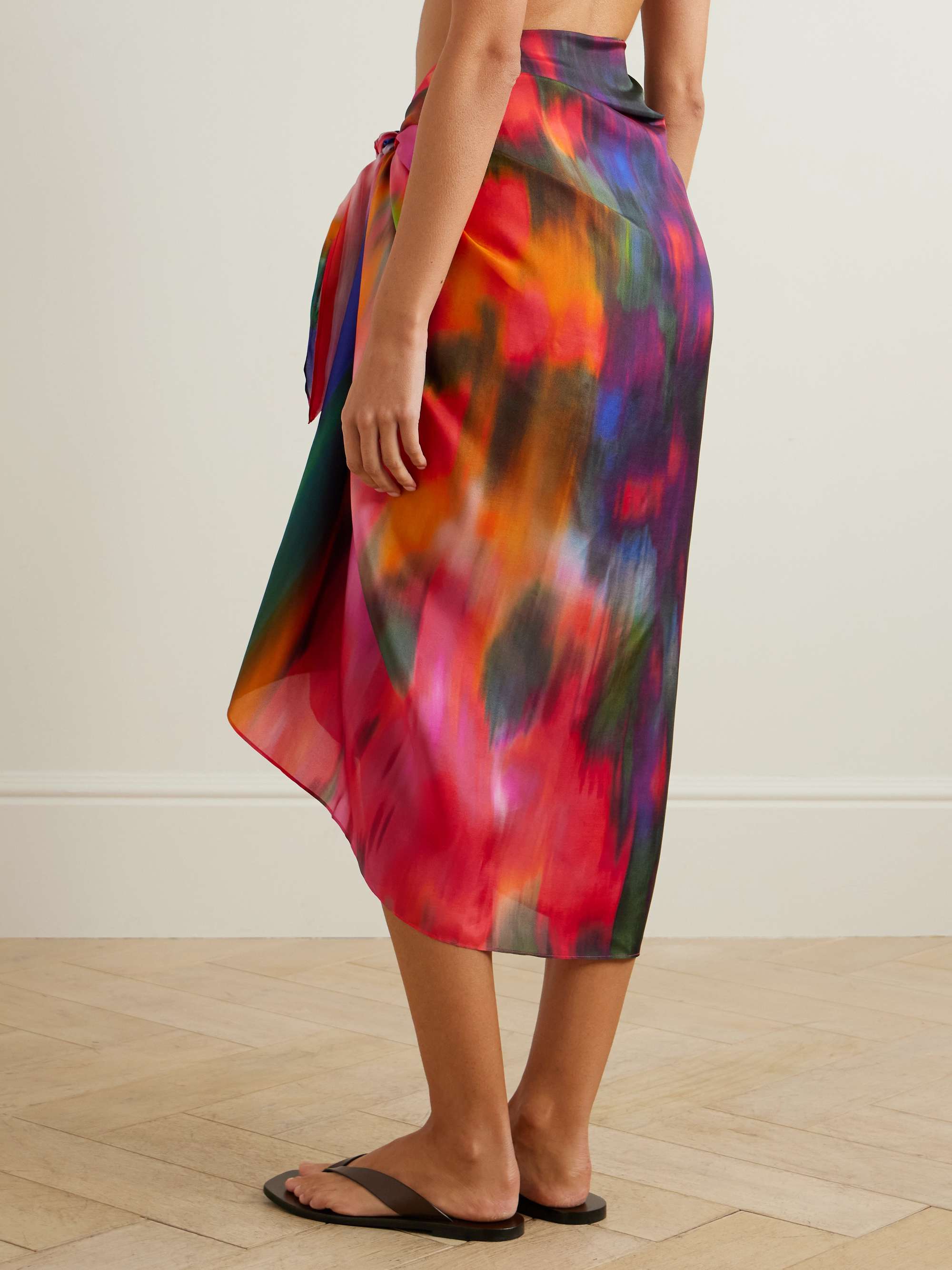 Atmosphere printed silk pareo view