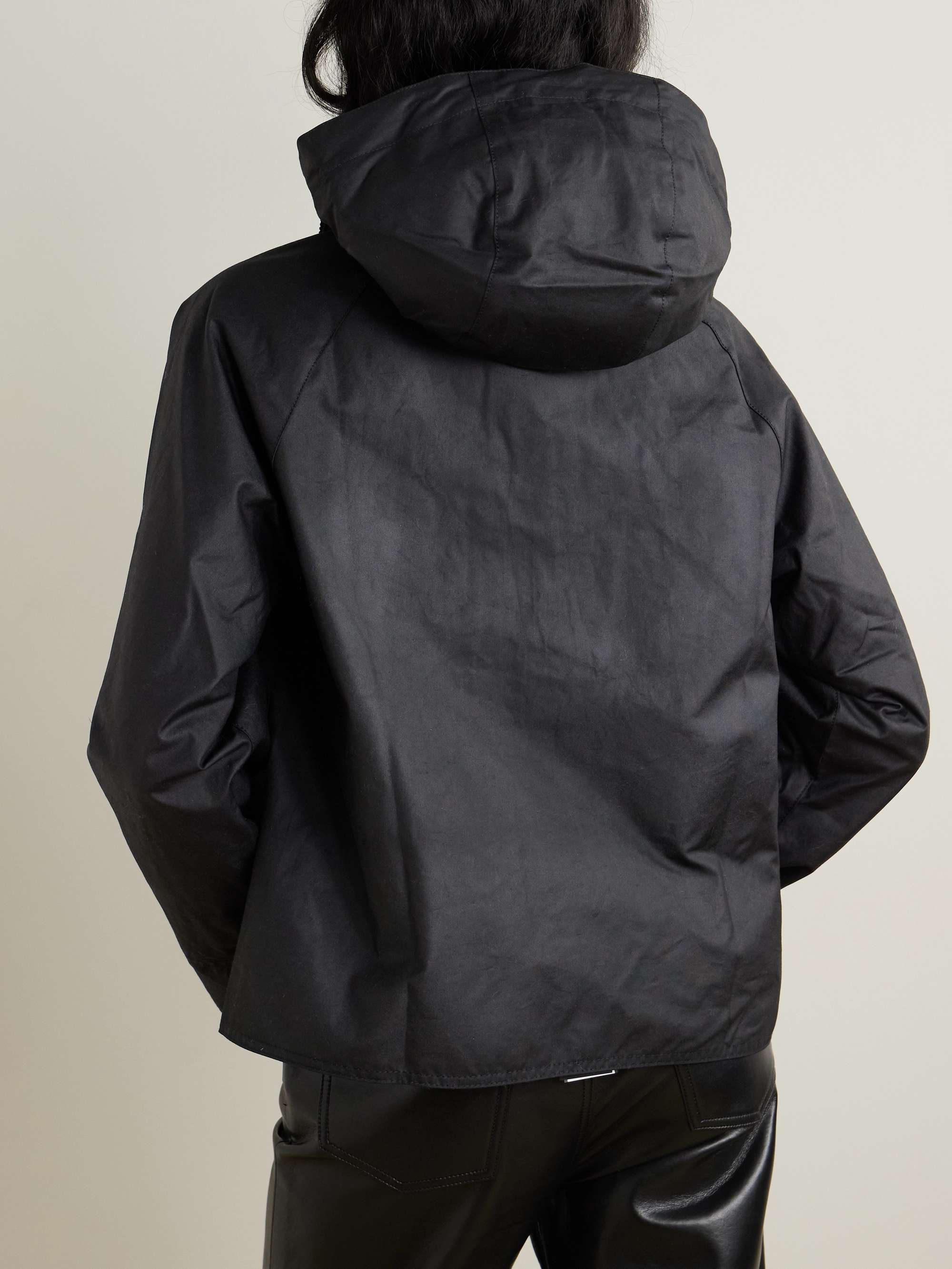 Reighton corduroy-trimmed waxed-cotton jacket view