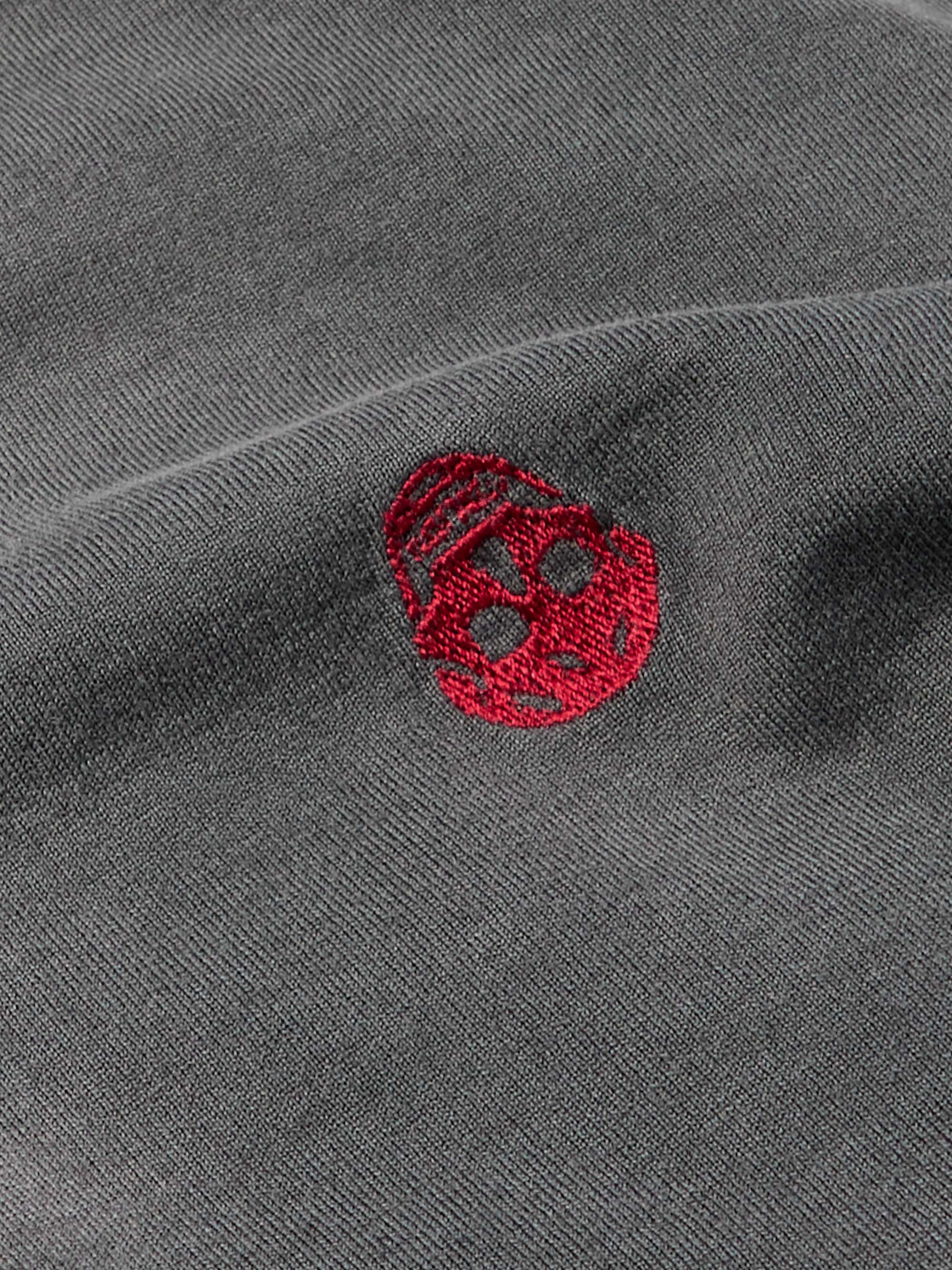 Logo-Embroidered Dégradé Cotton-Jersey Polo Shirt view