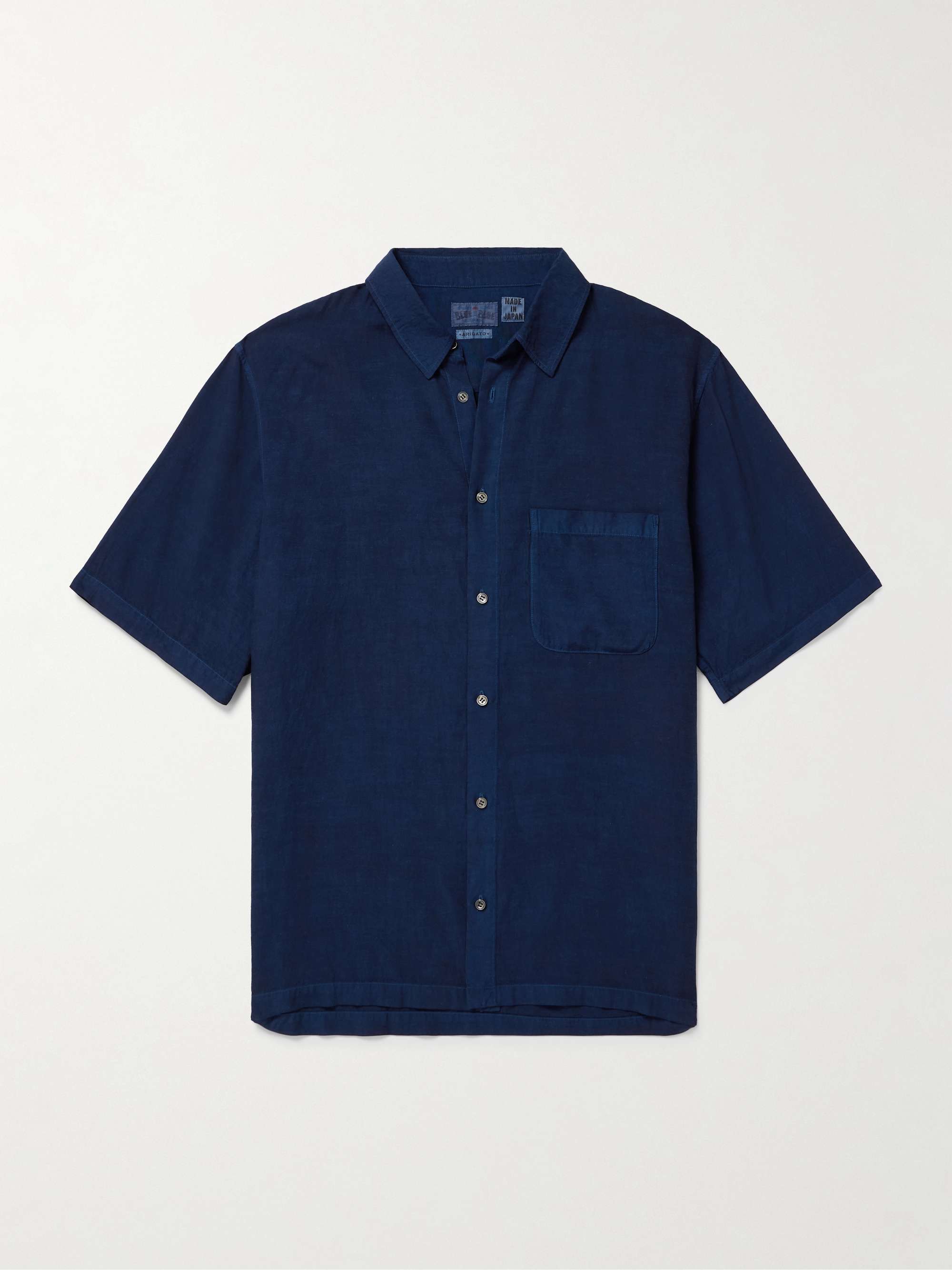 Indigo-Dyed TENCEL™Lyocell-Blend Gauze Shirt hero visual