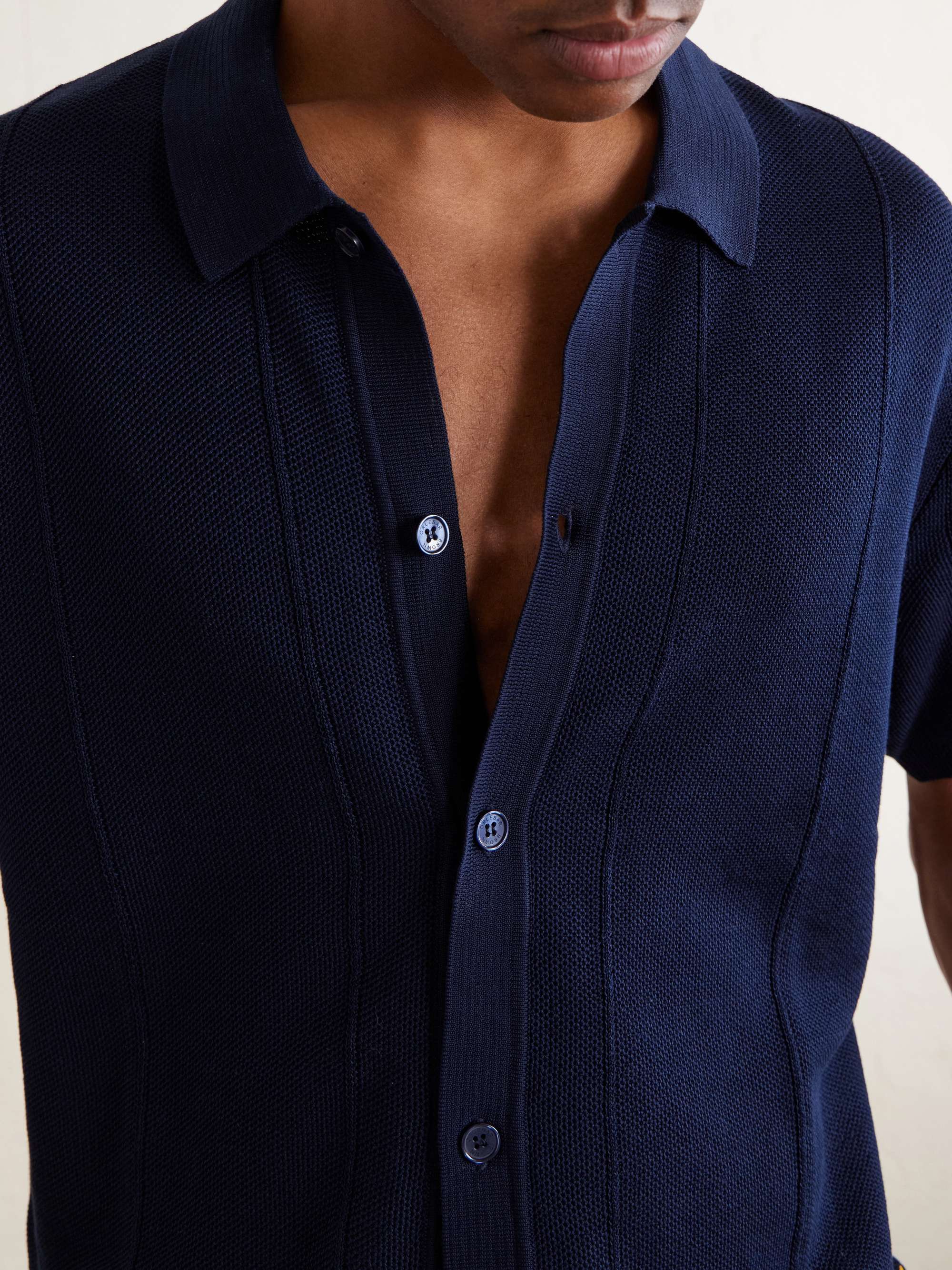 Tiernan Ribbed Cotton Polo Shirt view