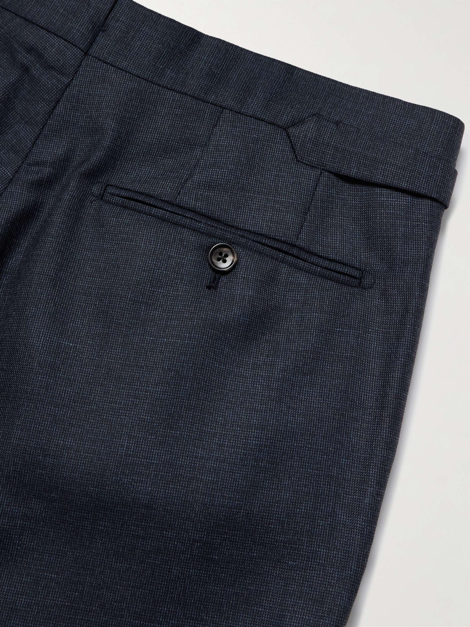 Shelton Slim-Fit Straight-Leg Wool, Mohair, Linen and Silk-Blend Trousers view