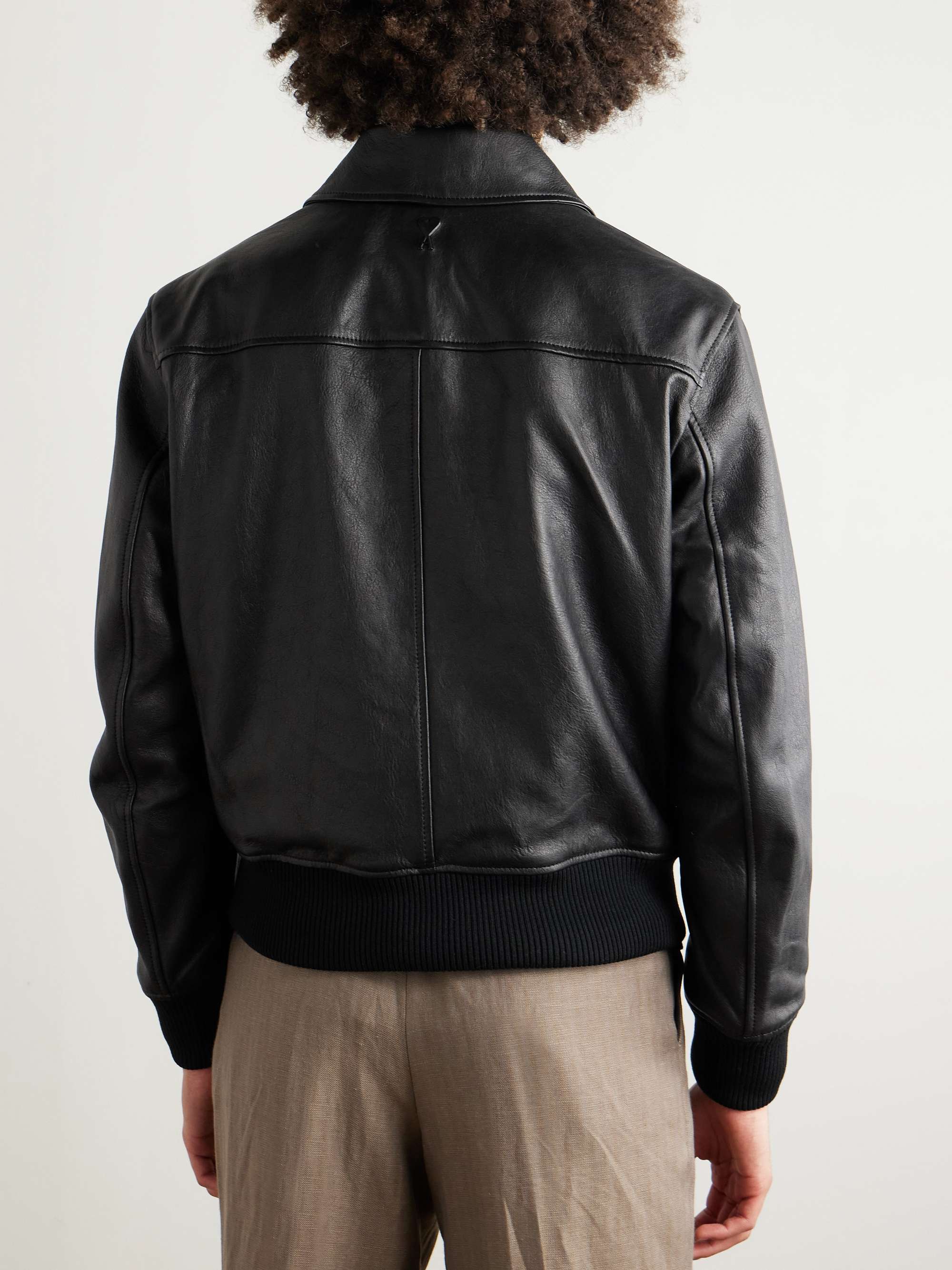 Leather Bomber Jacket view