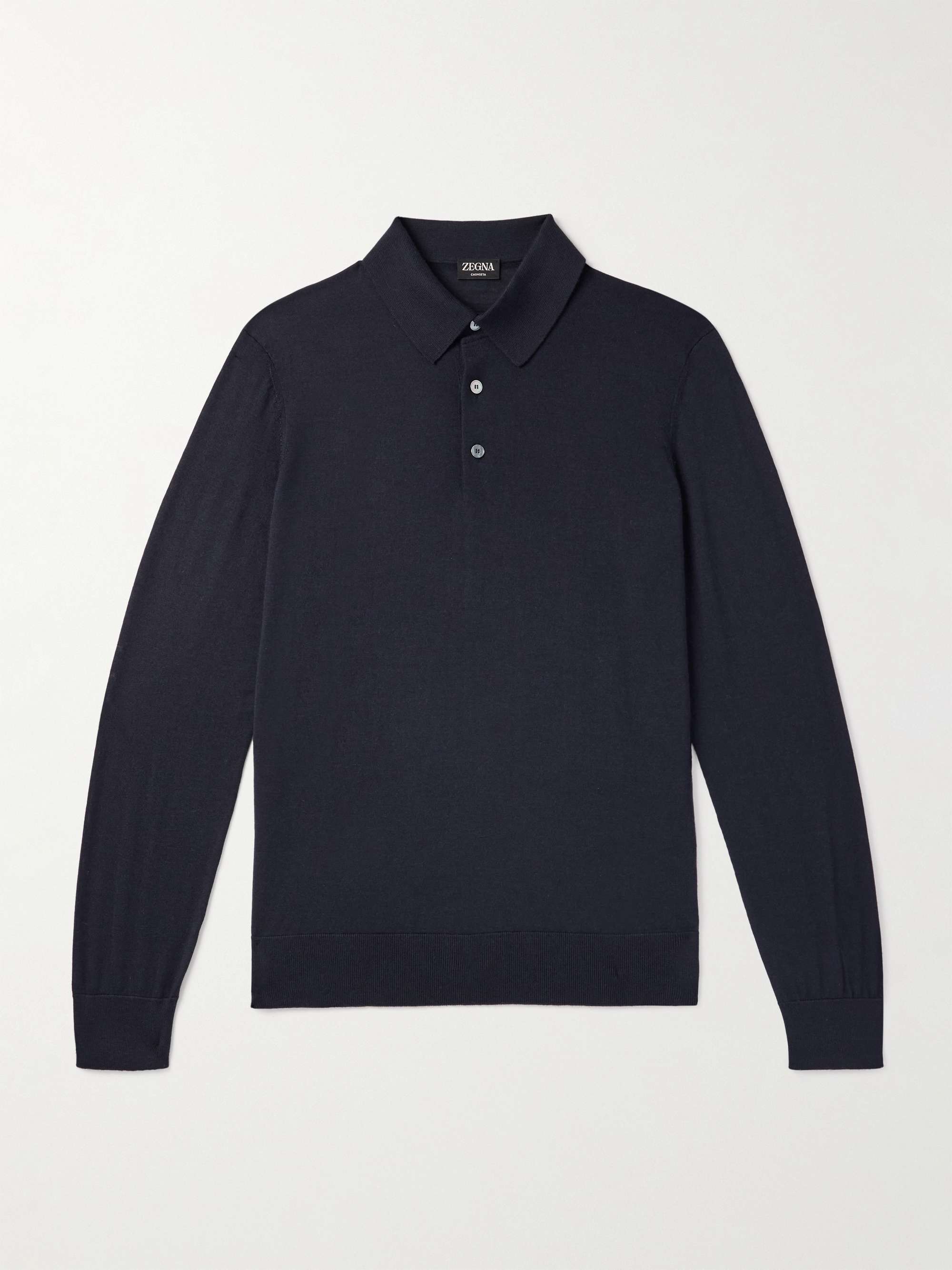 Cashmere and Silk-Blend Piqué Polo Shirt hero visual