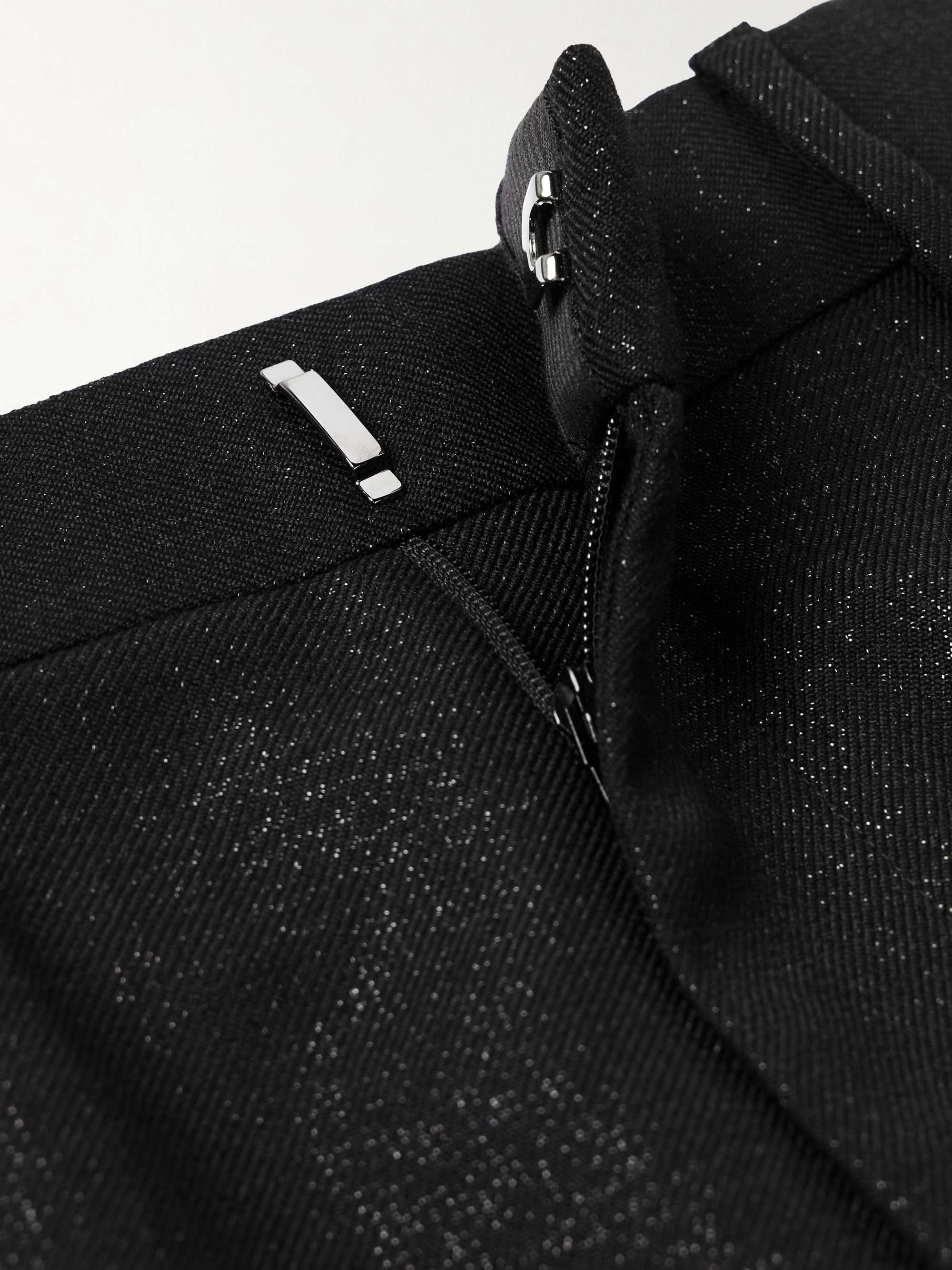 Straight-Leg Prince of Wales Checked Wool-Blend Suit Trousers view