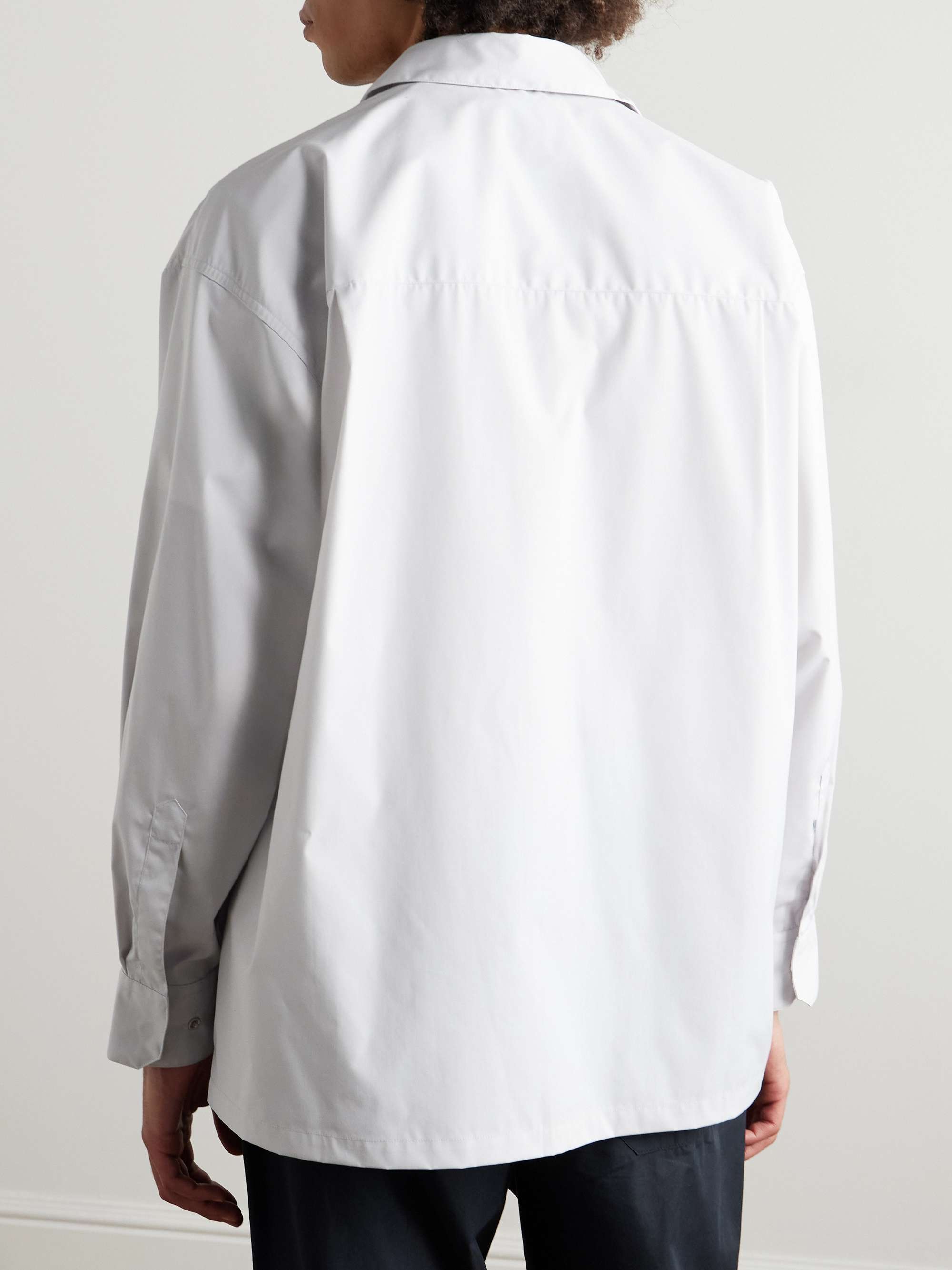 Repo Logo-Appliquéd Cotton-Blend Broadcloth Shirt view