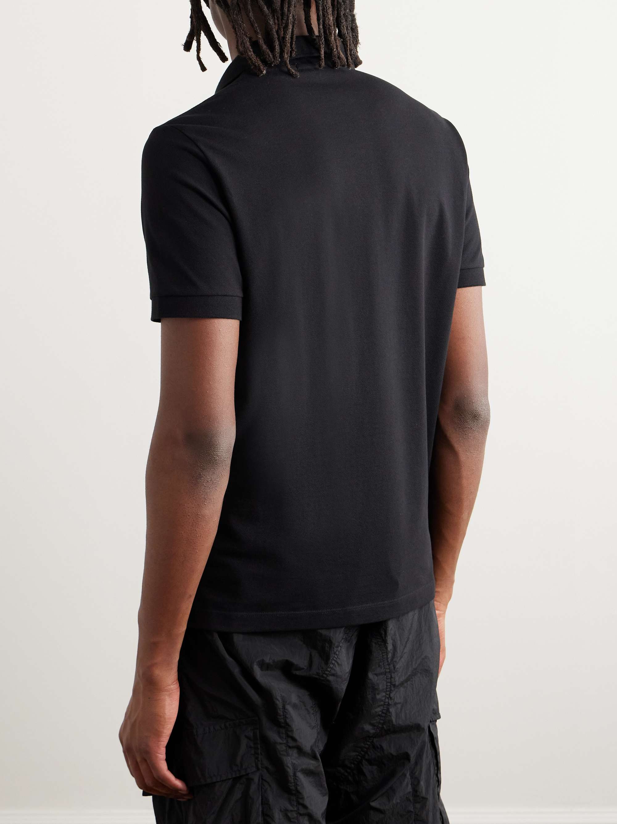 Logo-Appliquéd Cotton-Blend Piqué Polo Shirt view