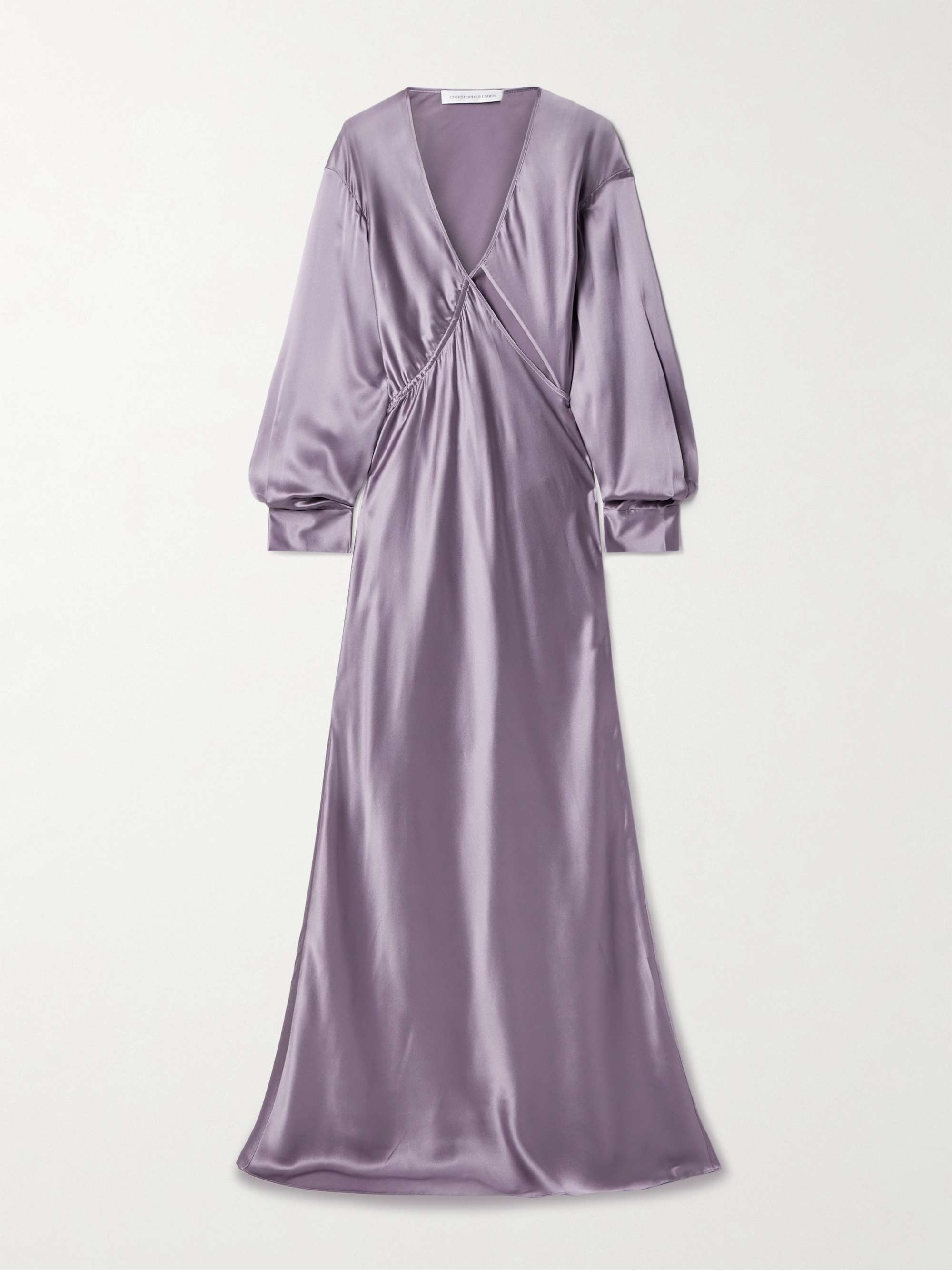 Cutout silk-satin maxi dress hero visual