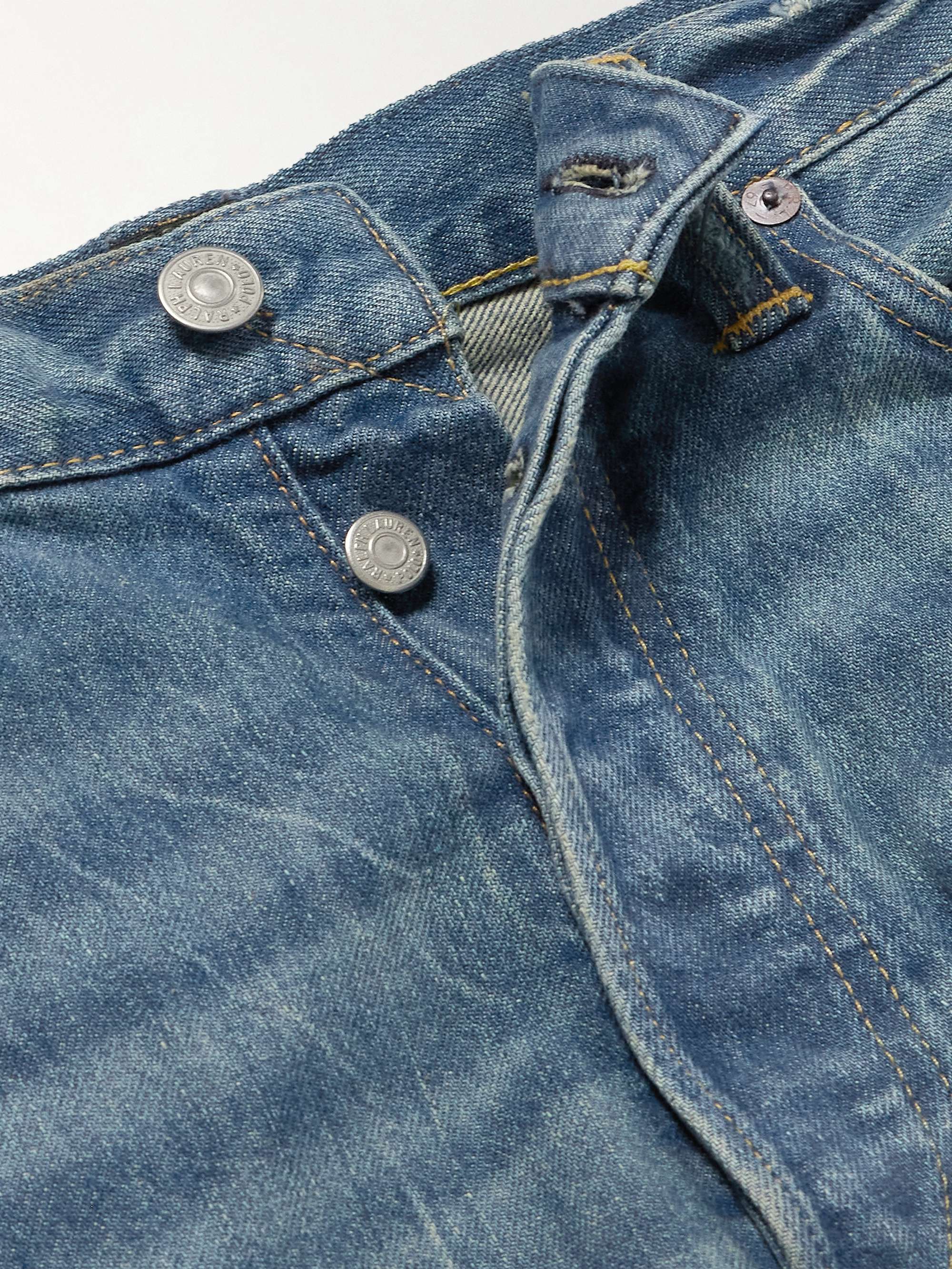 Polo Country Straight-Leg Distressed Patchwork Jeans view