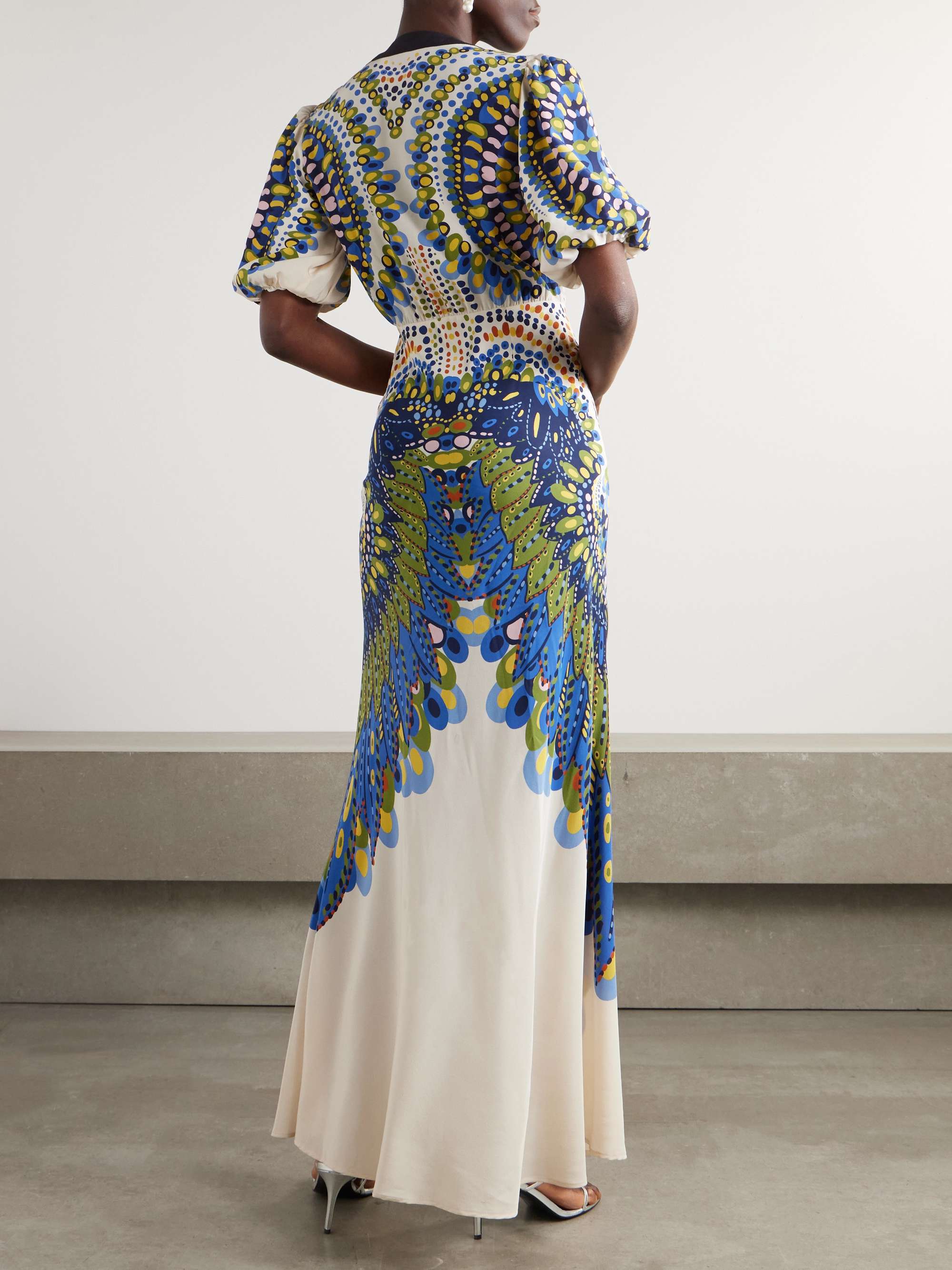Marlene printed silk-crepe maxi dress view