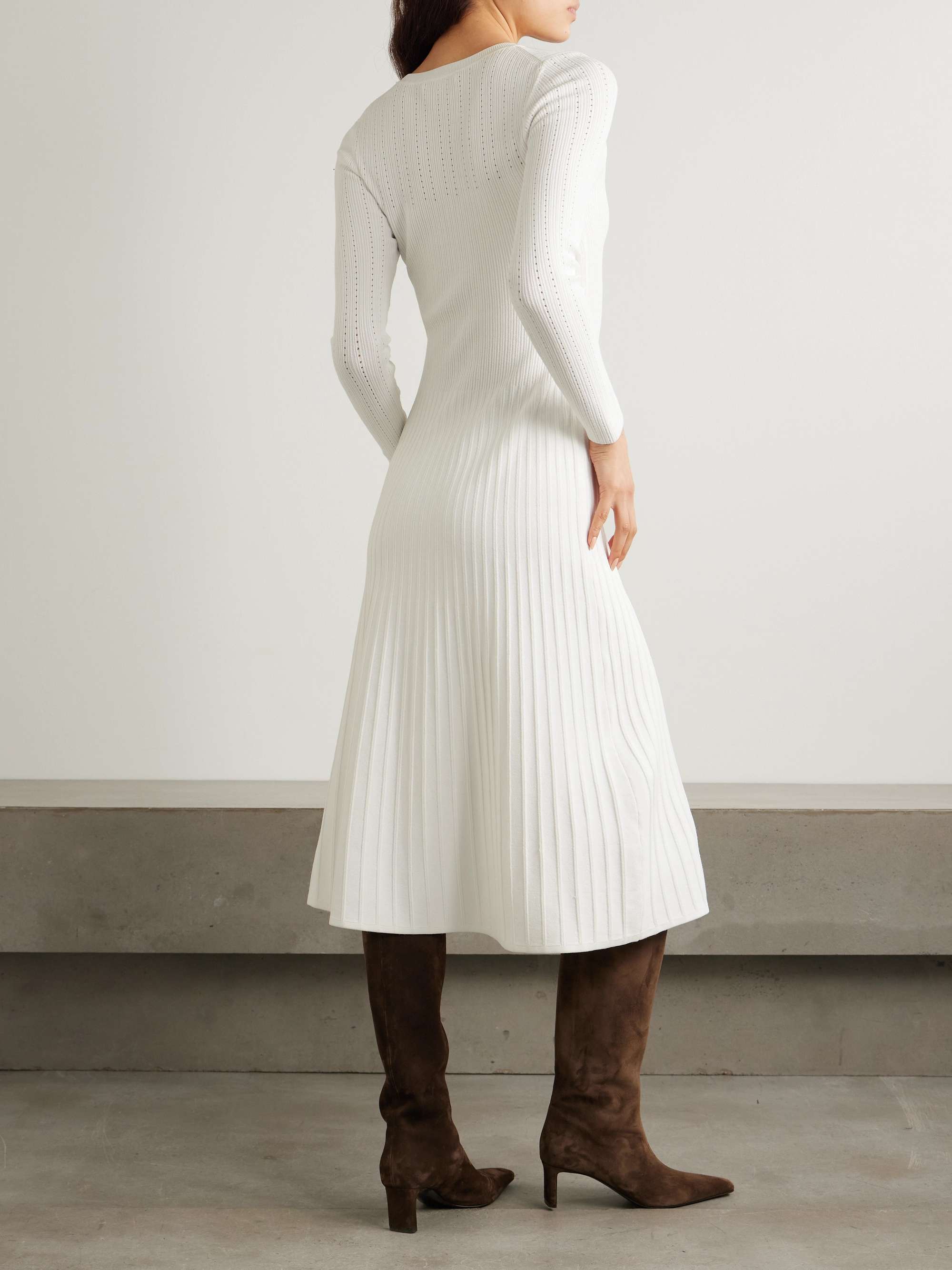 Nami pointelle-knit midi dress view