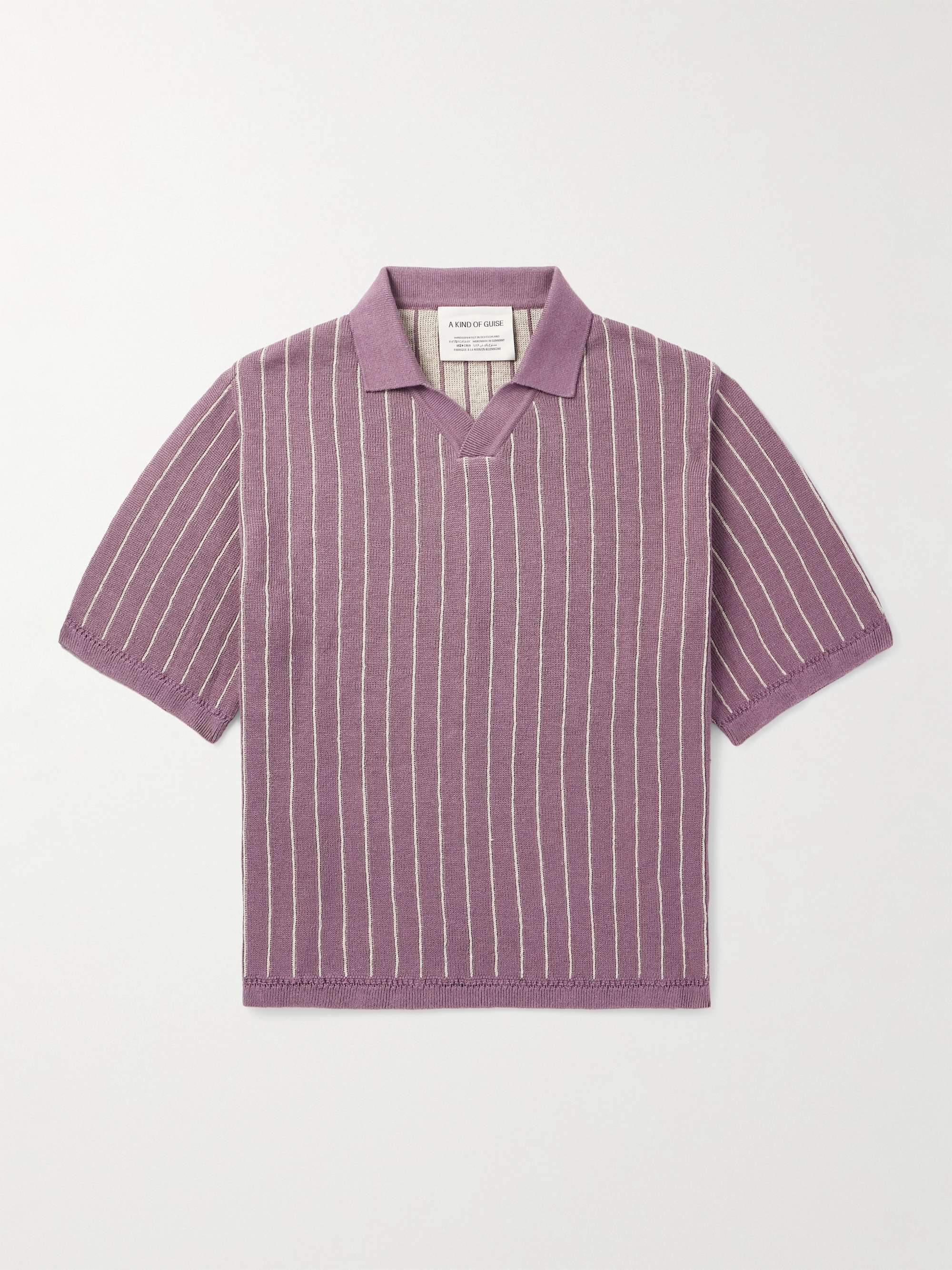 Mahua Striped Linen and Cotton-Blend Polo Shirt hero visual