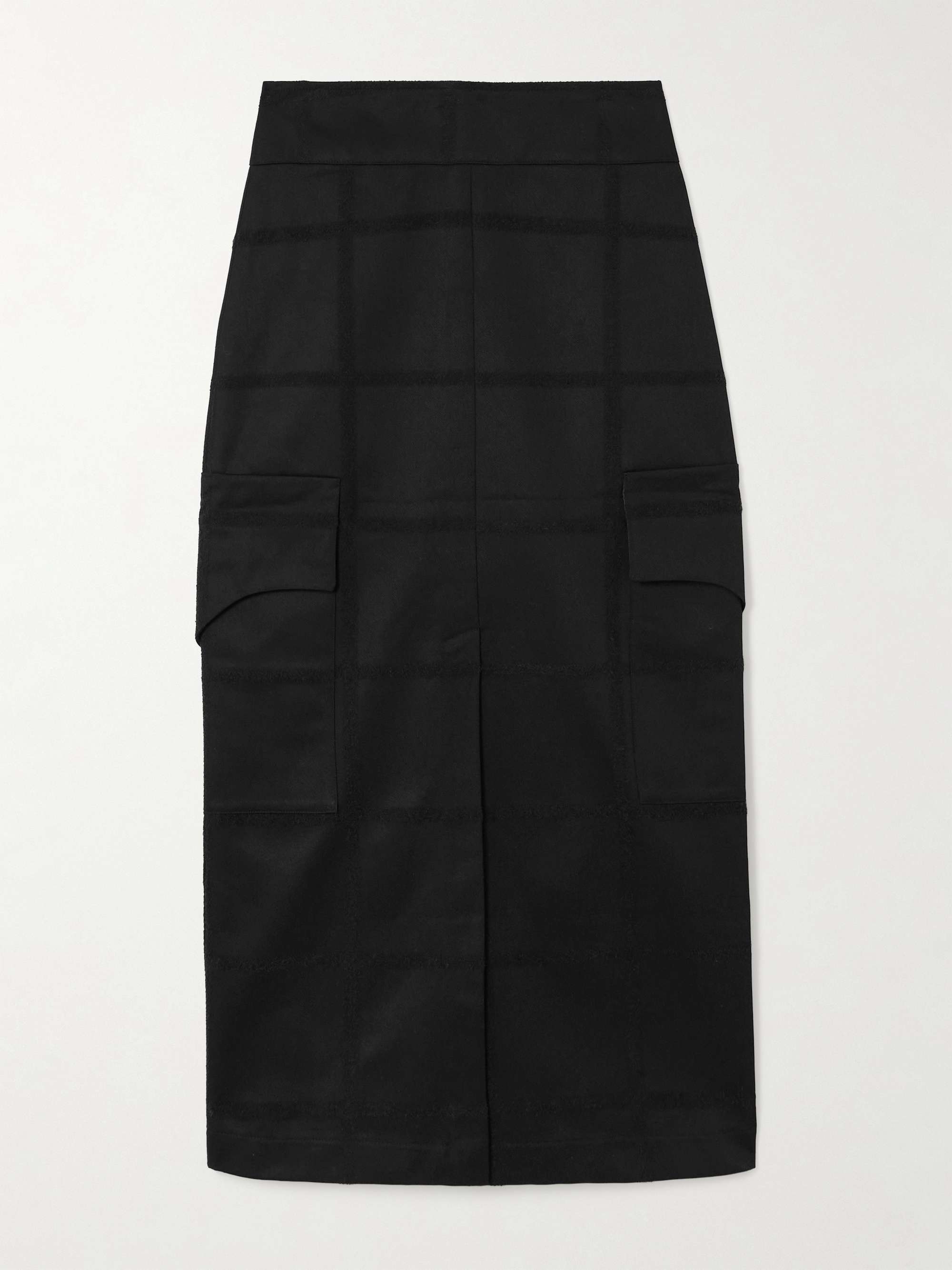 Ines Checko checked cotton-jacquard midi skirt hero visual