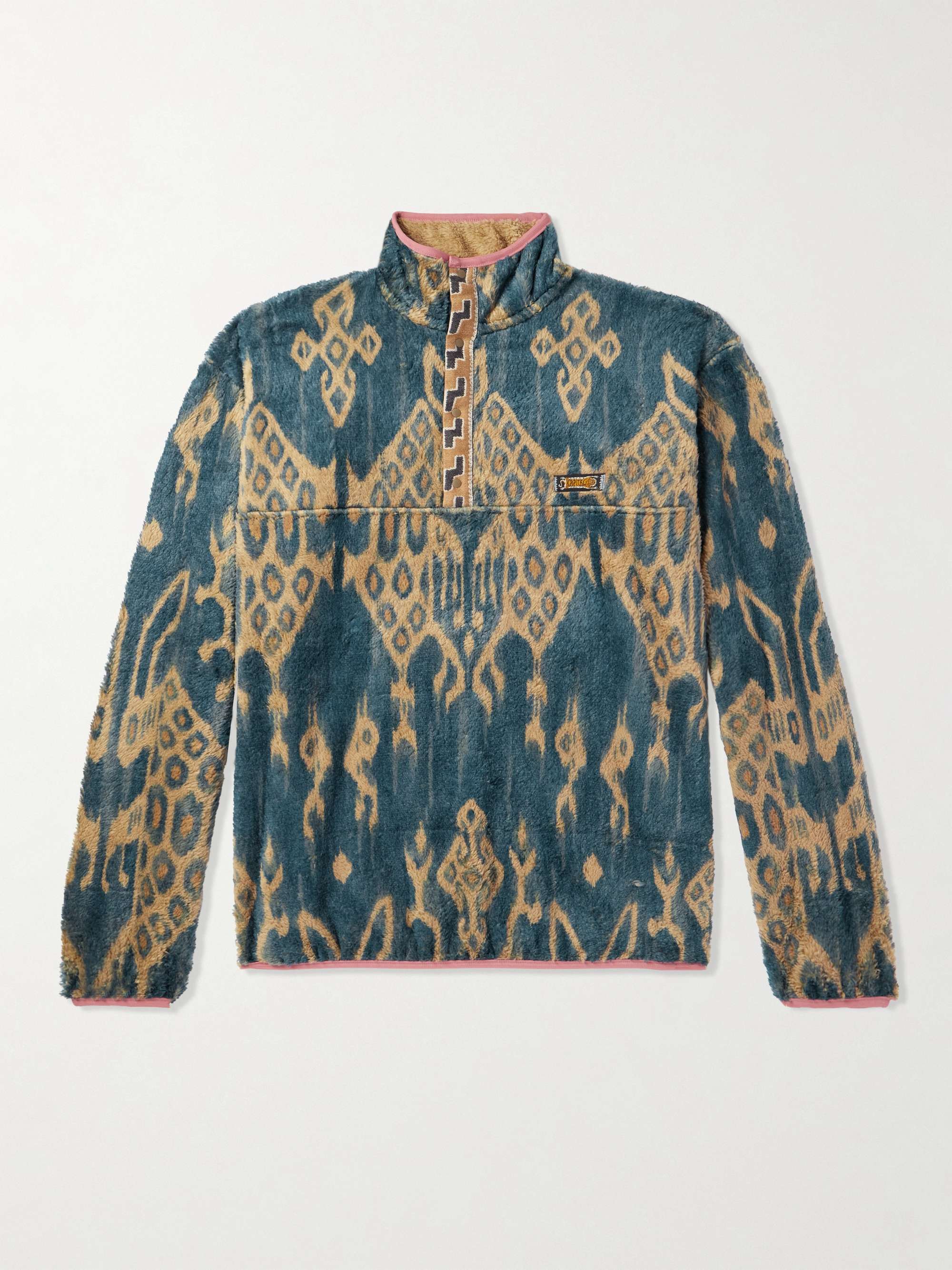 Java Kasuri Jacquard-Trimmed Printed Fleece Sweatshirt hero visual