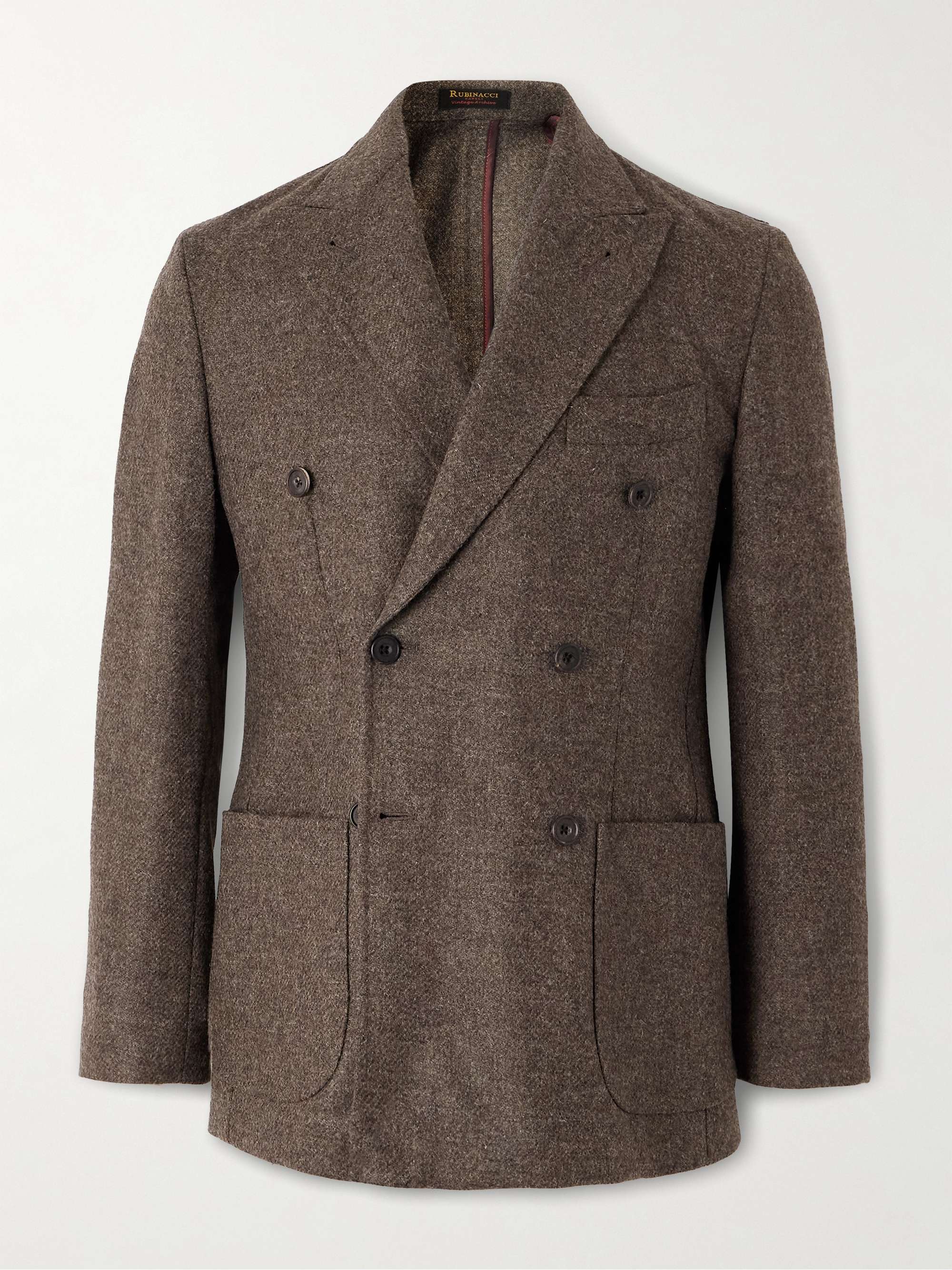 Double-Breasted Wool-Flannel Blazer hero visual