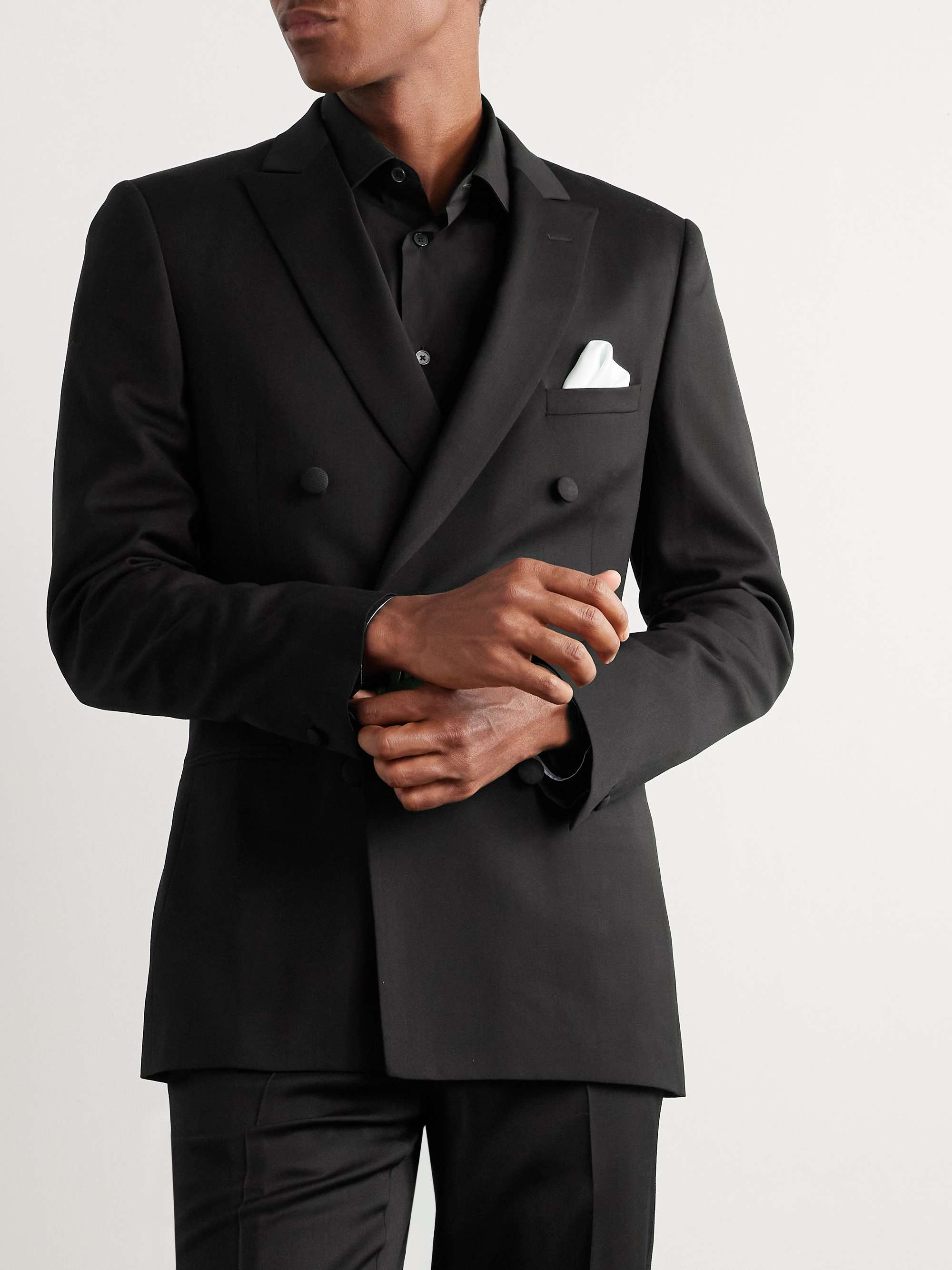 Double Breast Wool Tuxedo Jacket view