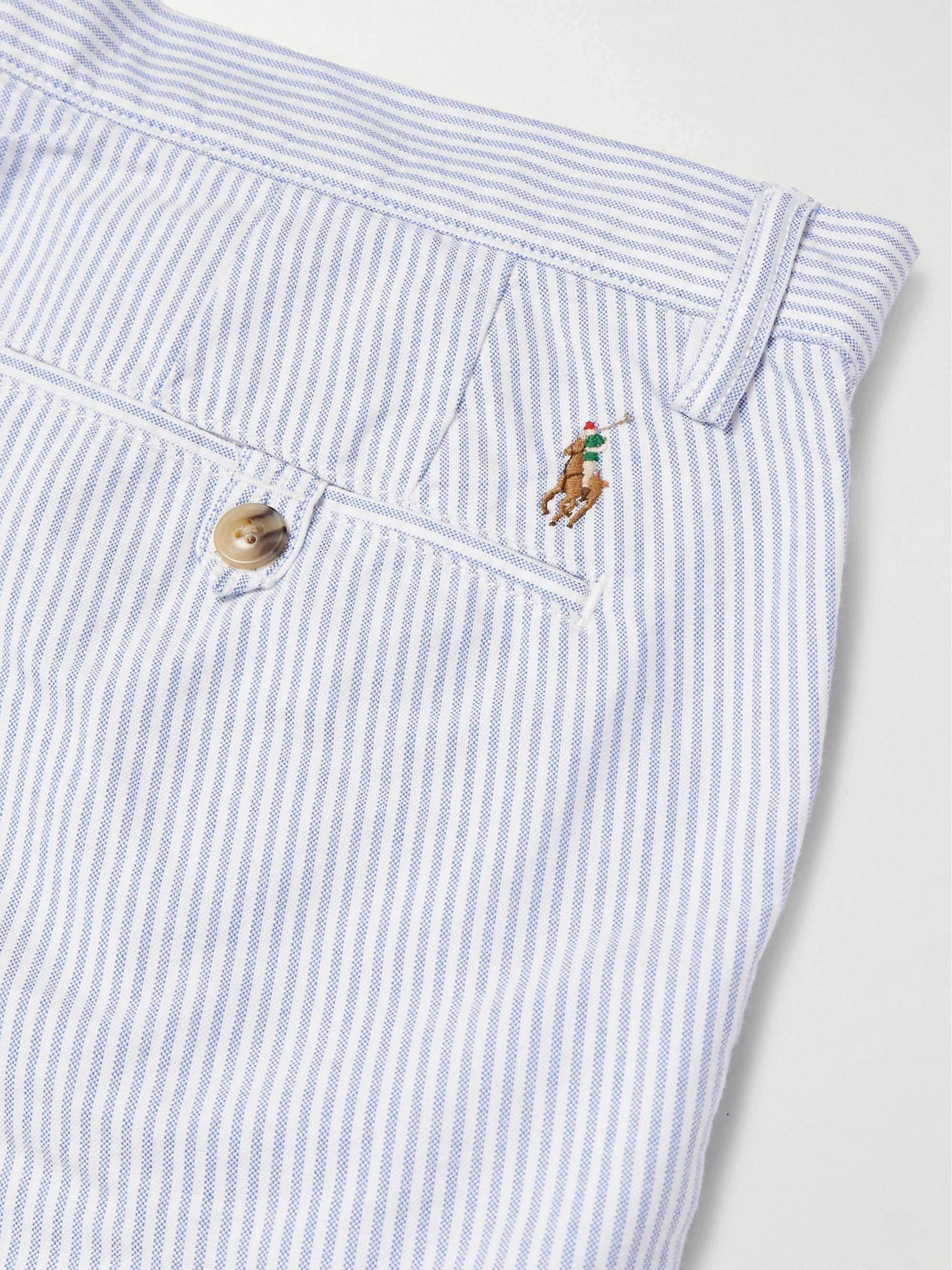 Bedford Straight-Leg Striped Cotton Oxford Shorts view