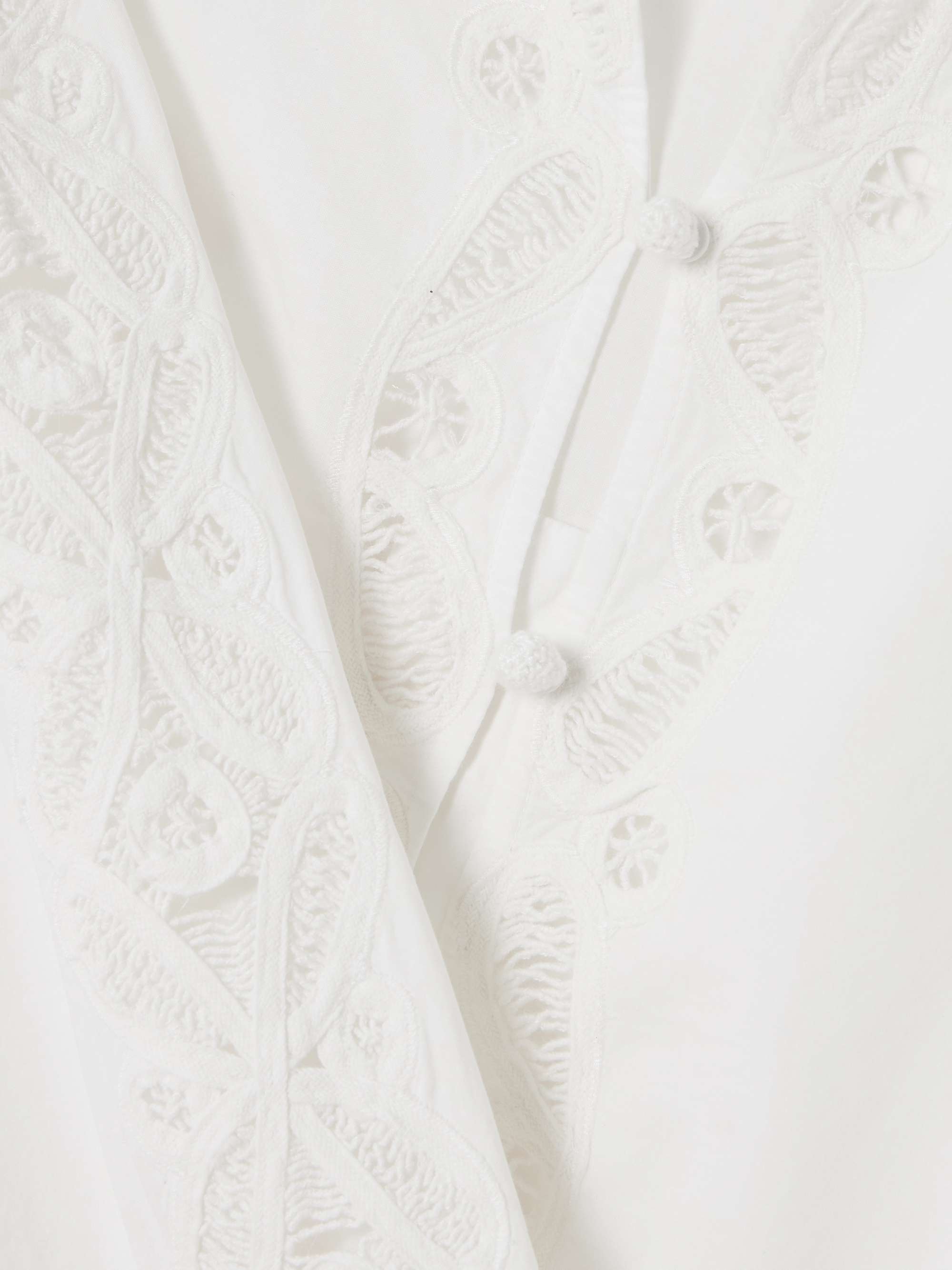 Elke scalloped embroidered cotton-voile top view