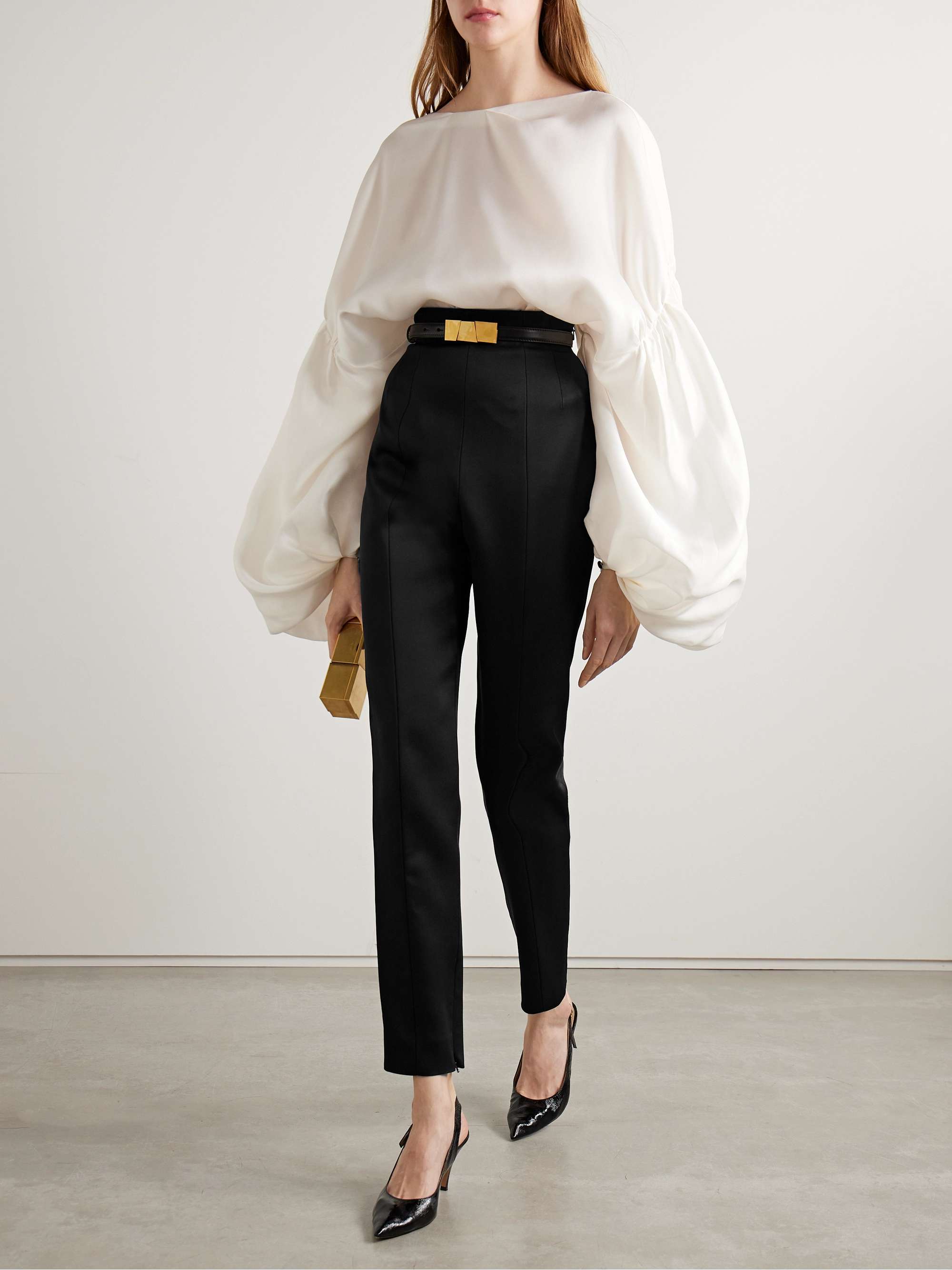 Lenn high-rise crepe pants view