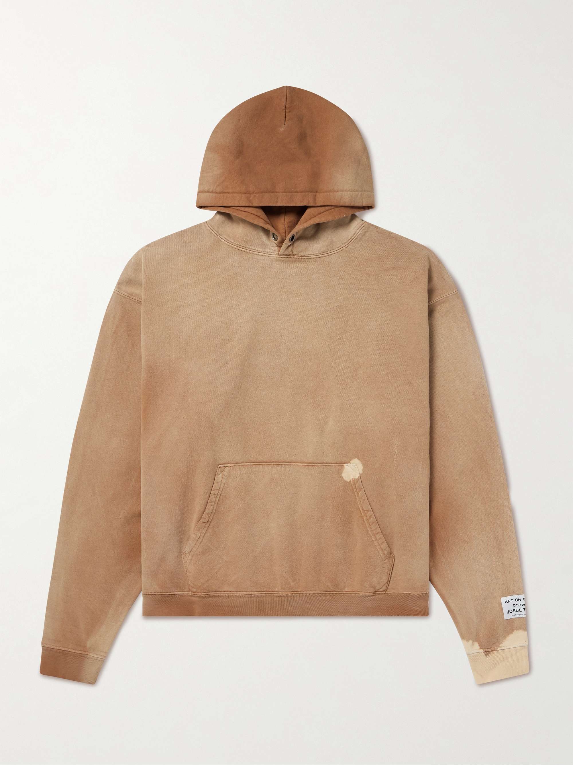 Ventura Logo-Appliquéd Distressed Cotton-Jersey Hoodie hero visual