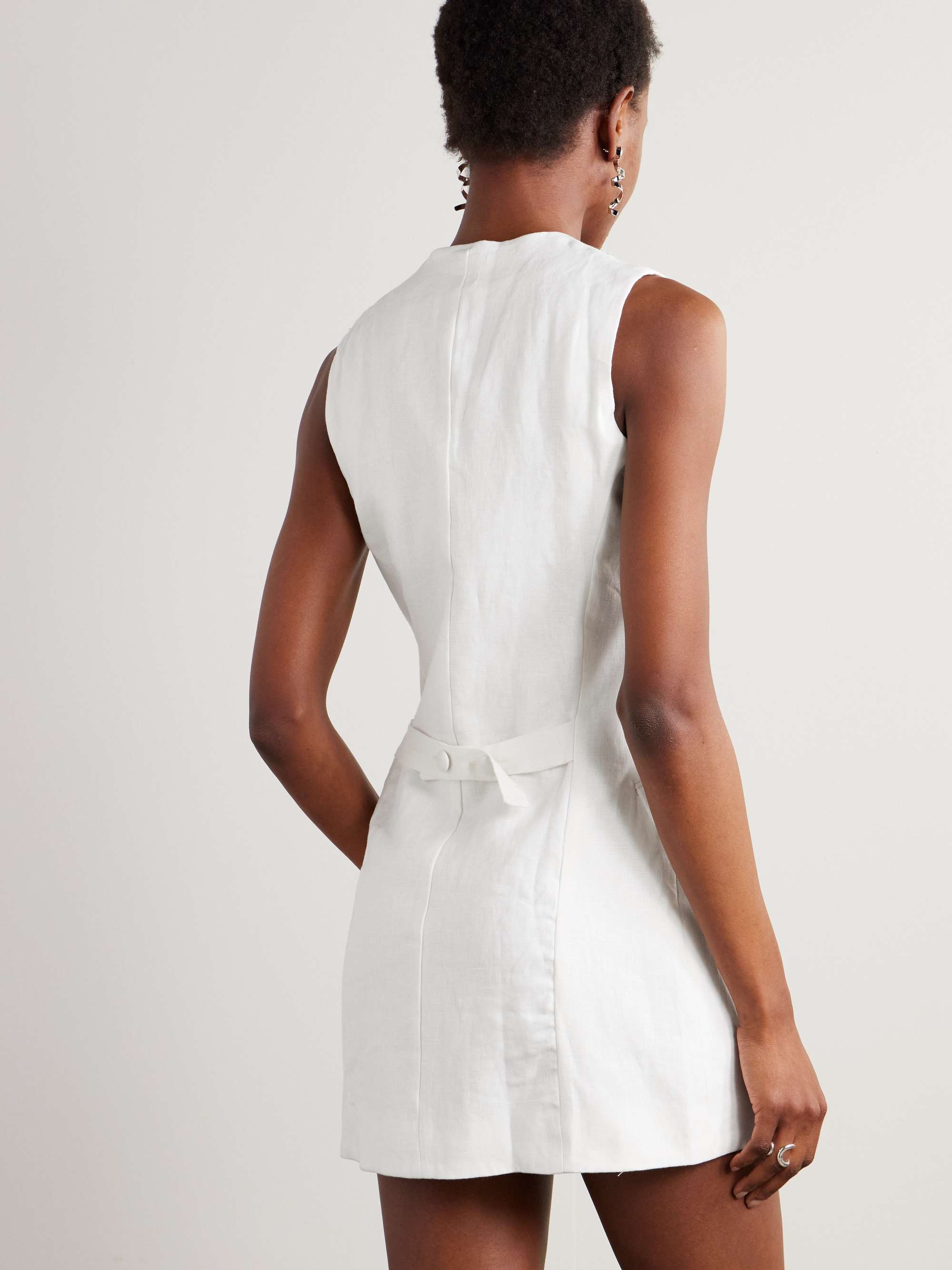 Eloise sleeveless linen mini dress view