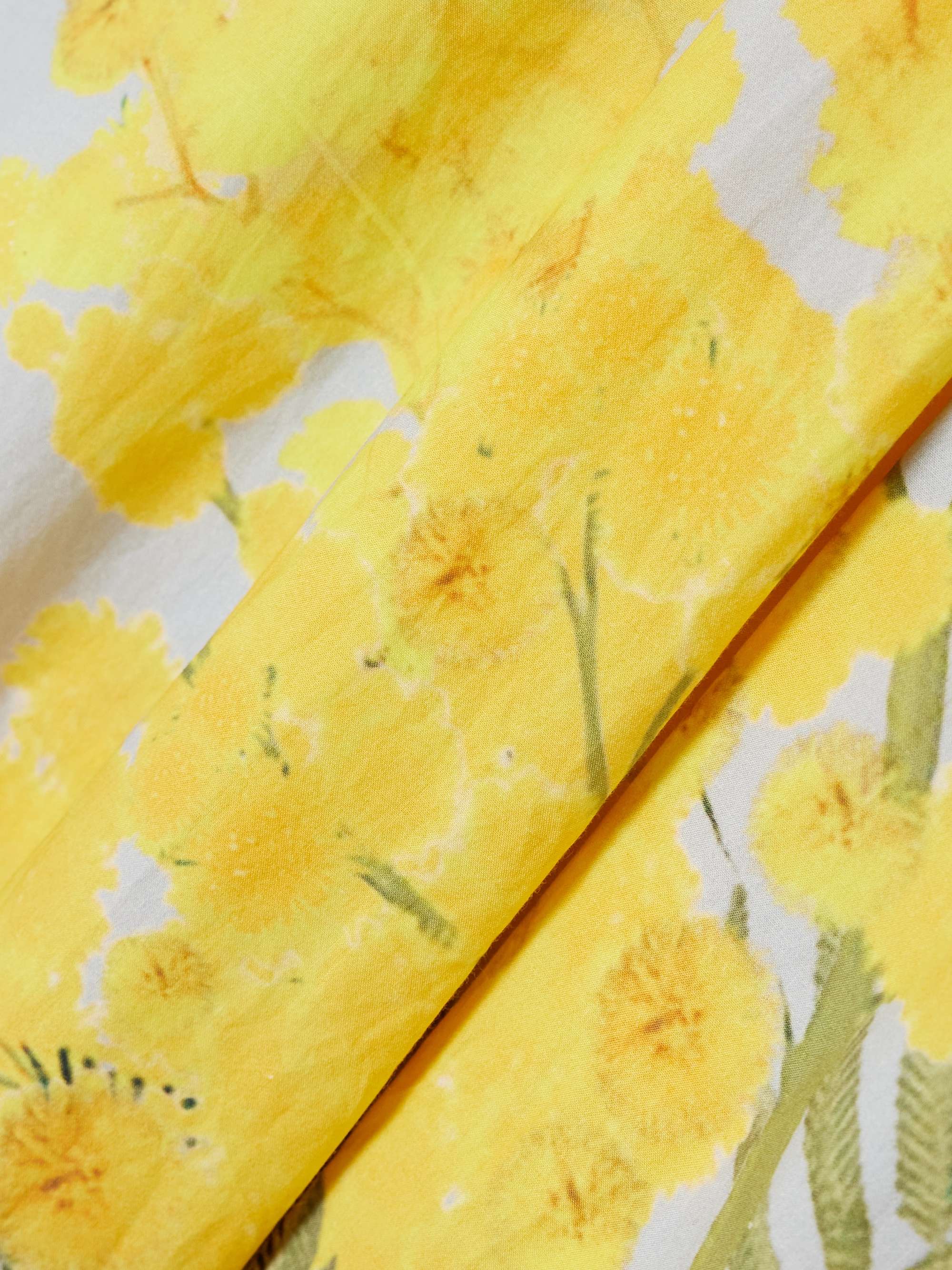 Wynona floral-print cotton-poplin midi skirt view