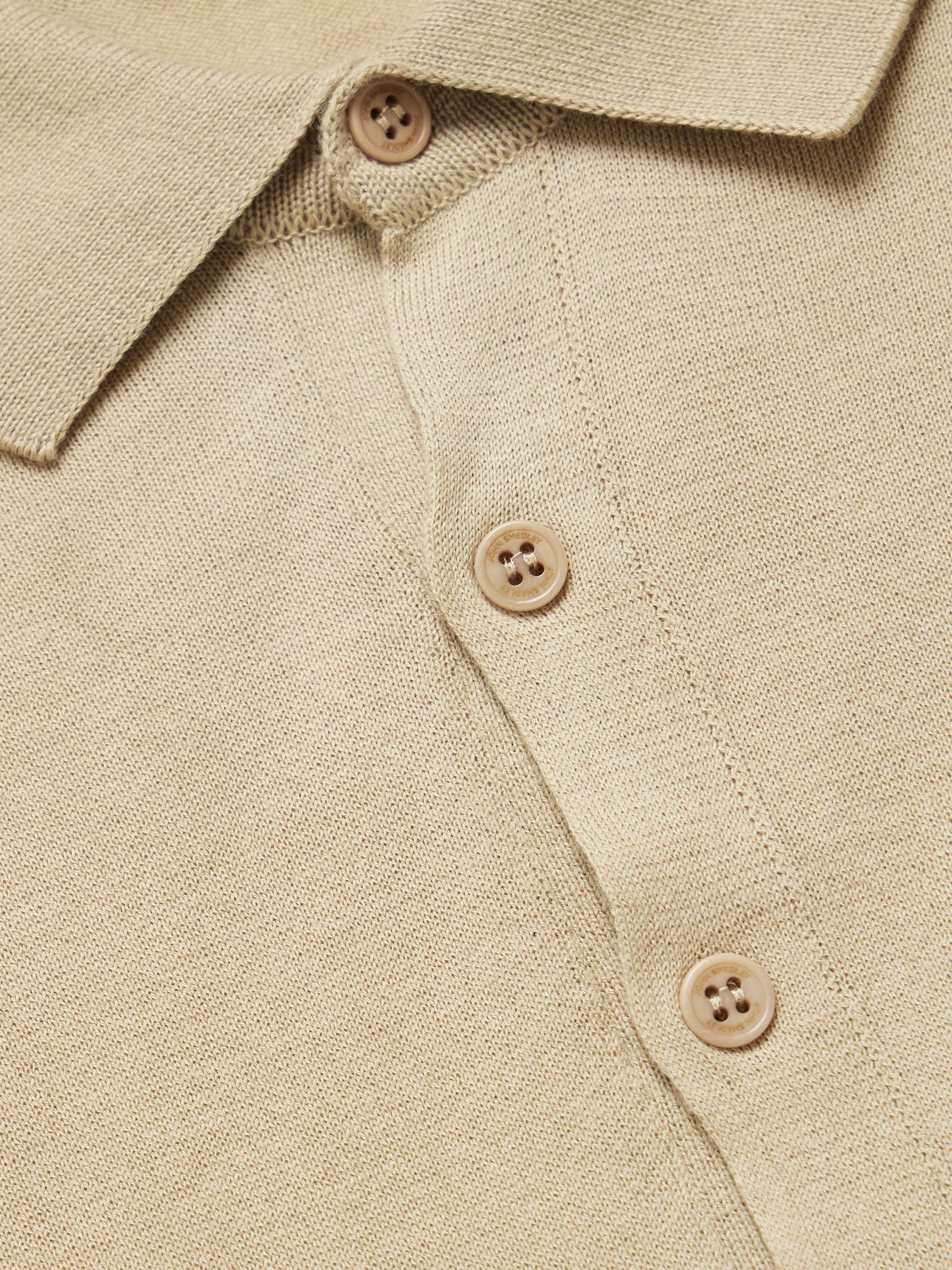 Elias Sea Island Cotton and Cashmere-Blend Polo Shirt view